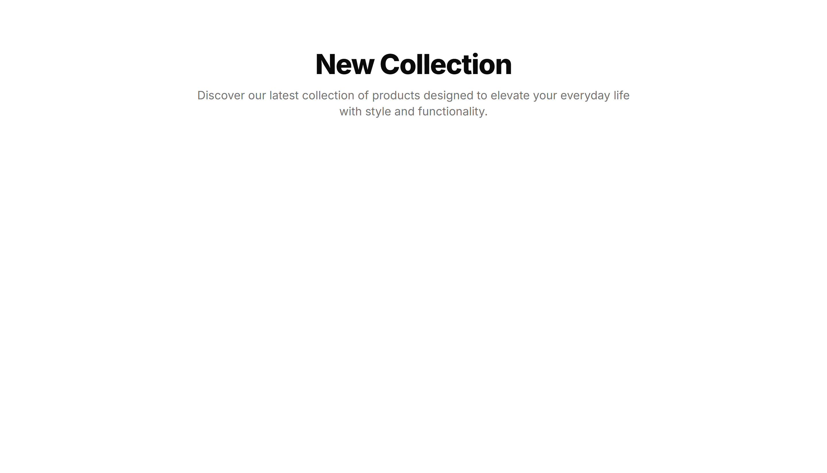 Application Page Heading: Simple Centered