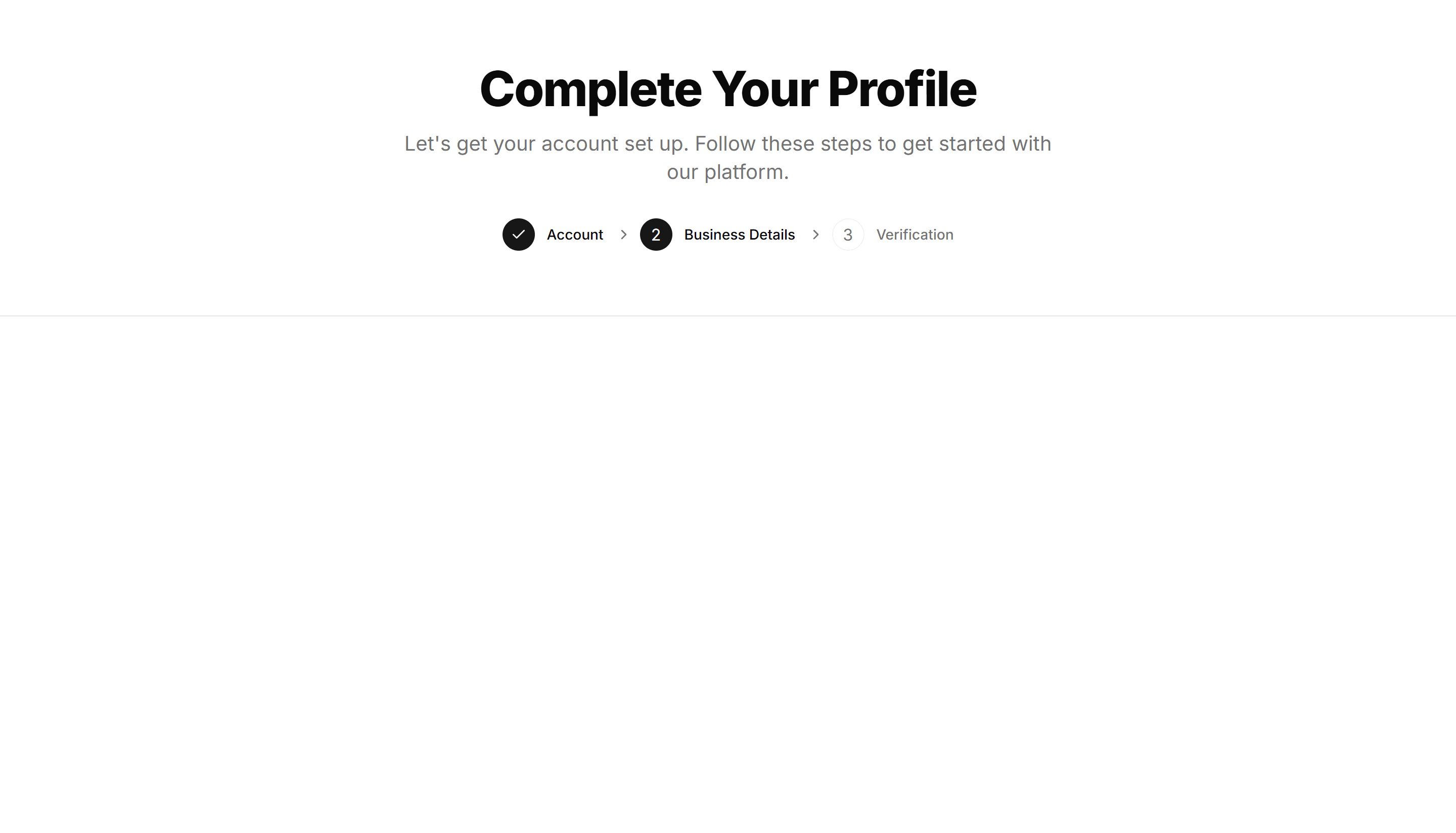 Application Page Heading: With Steps