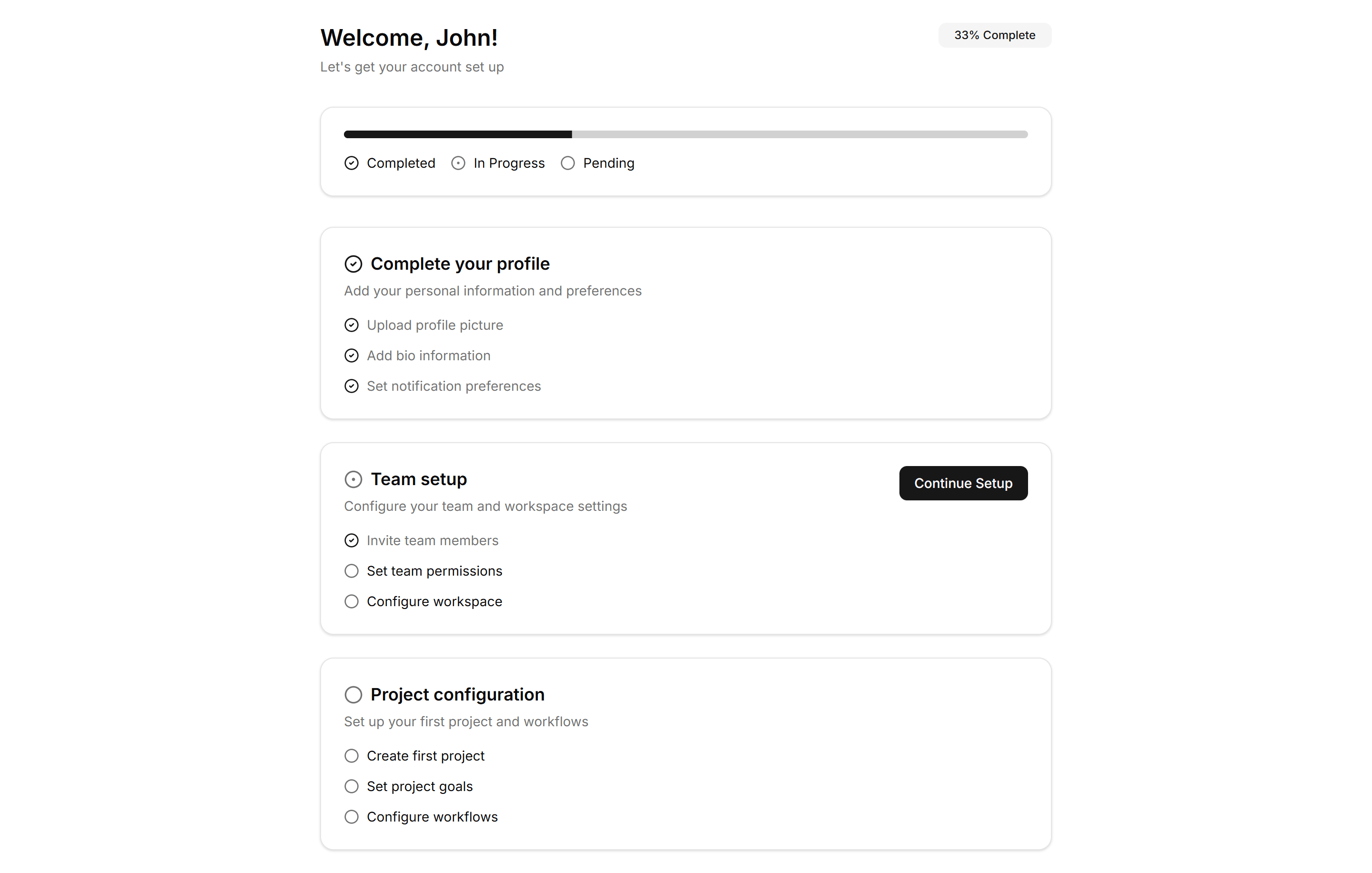 Application User Profile: Onboarding