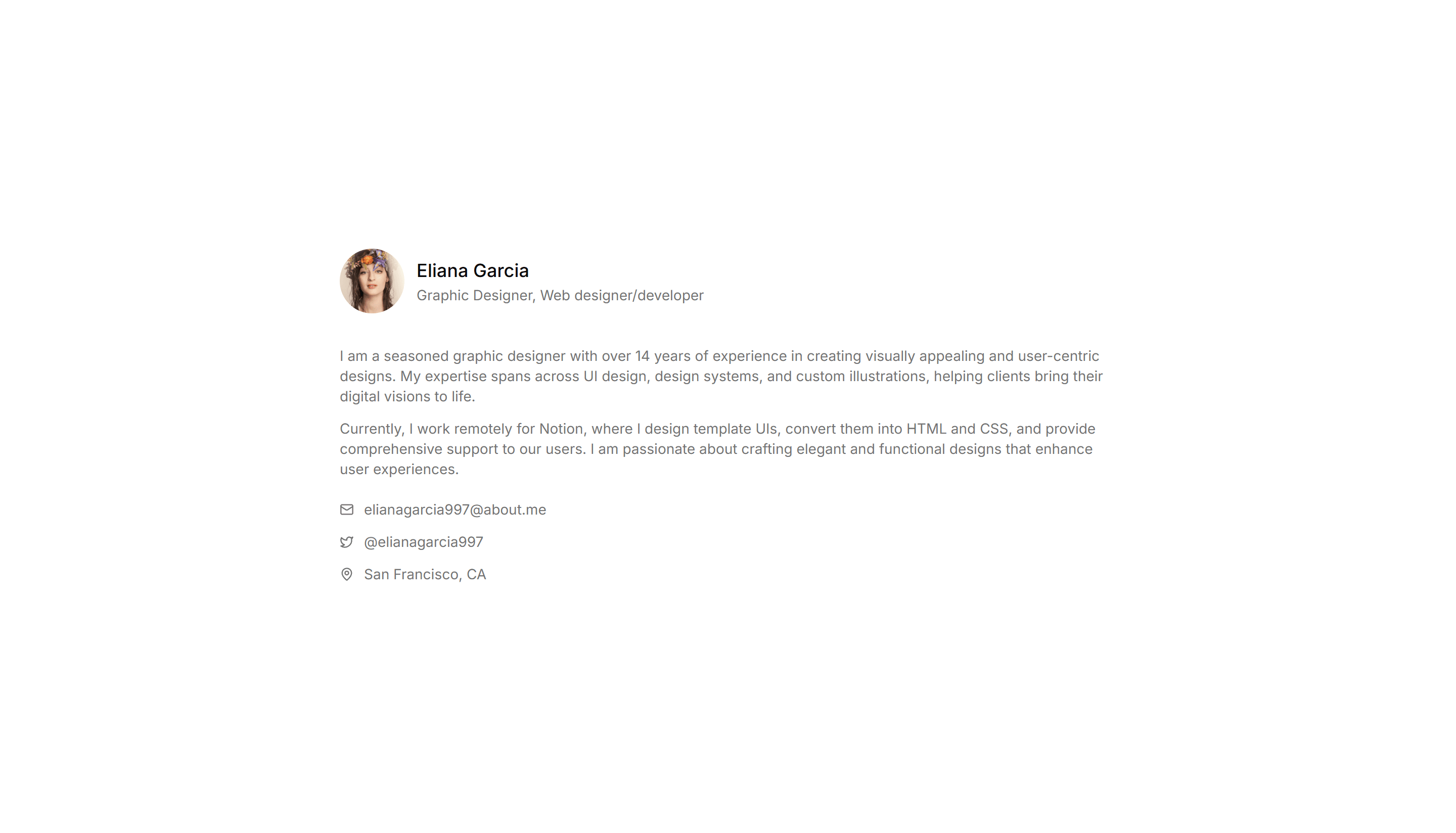 Application User Profile: Simple