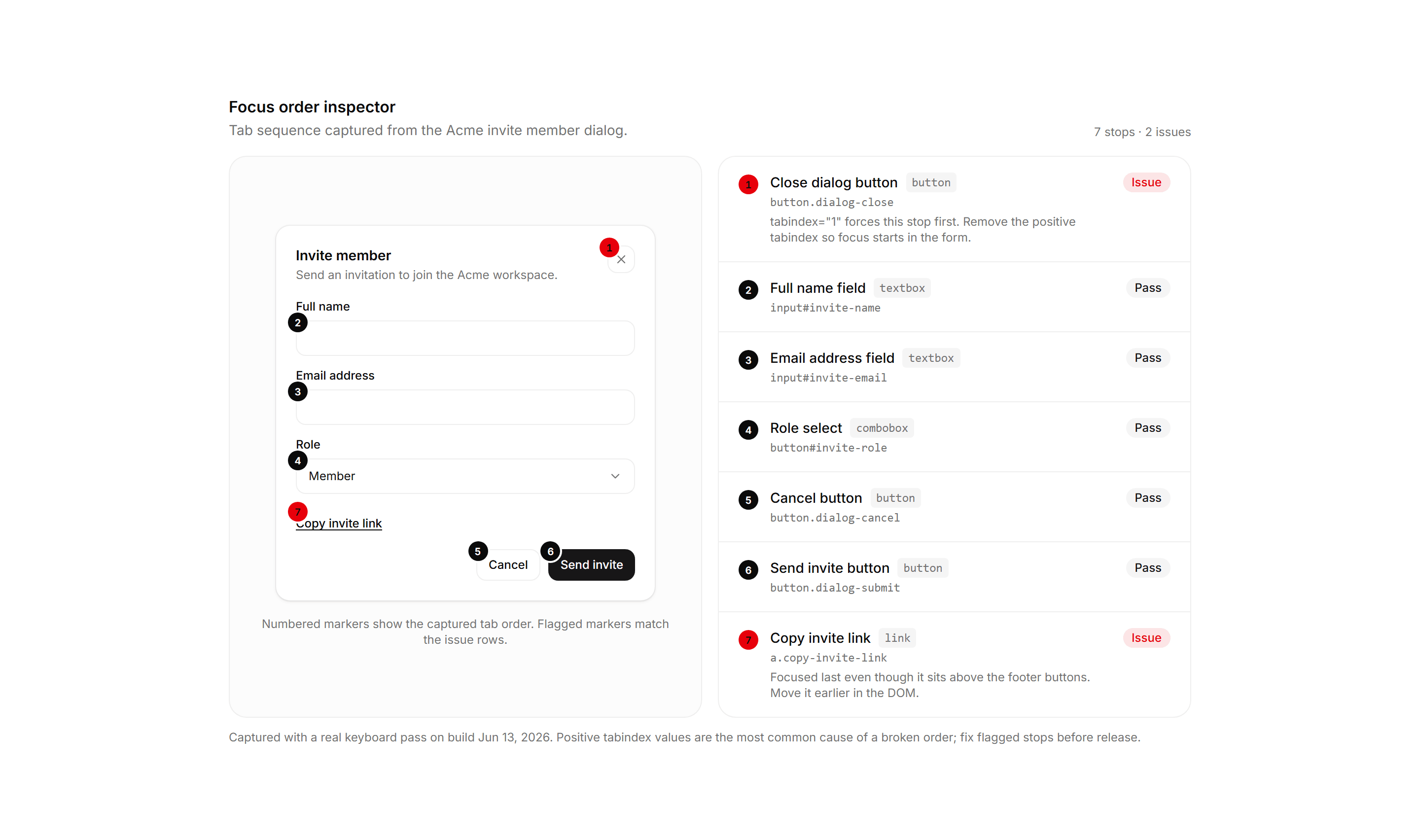 Application Accessibility: Focus Order Inspector