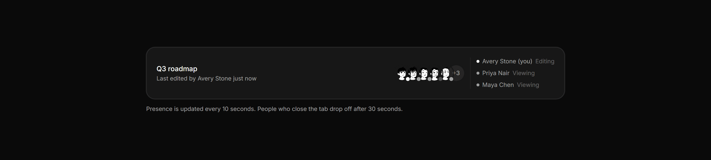 Application Activity: Live Presence Bar
