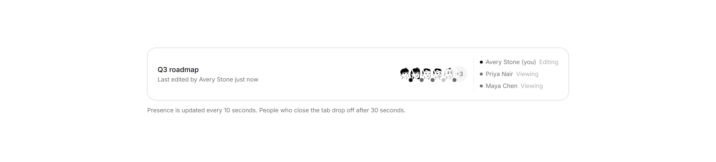 Application Activity: Live Presence Bar