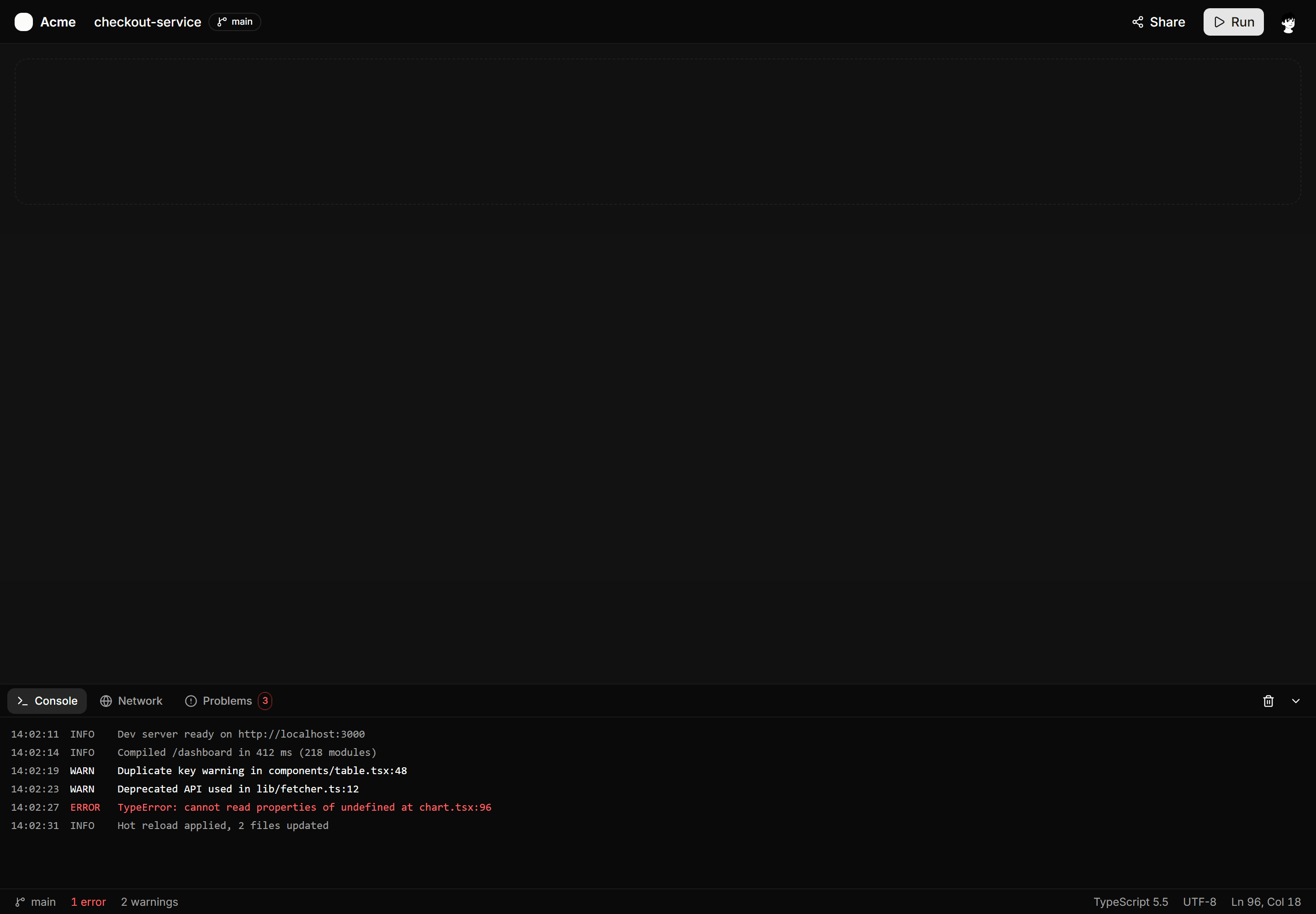 Application App Shell: Bottom Panel Shell