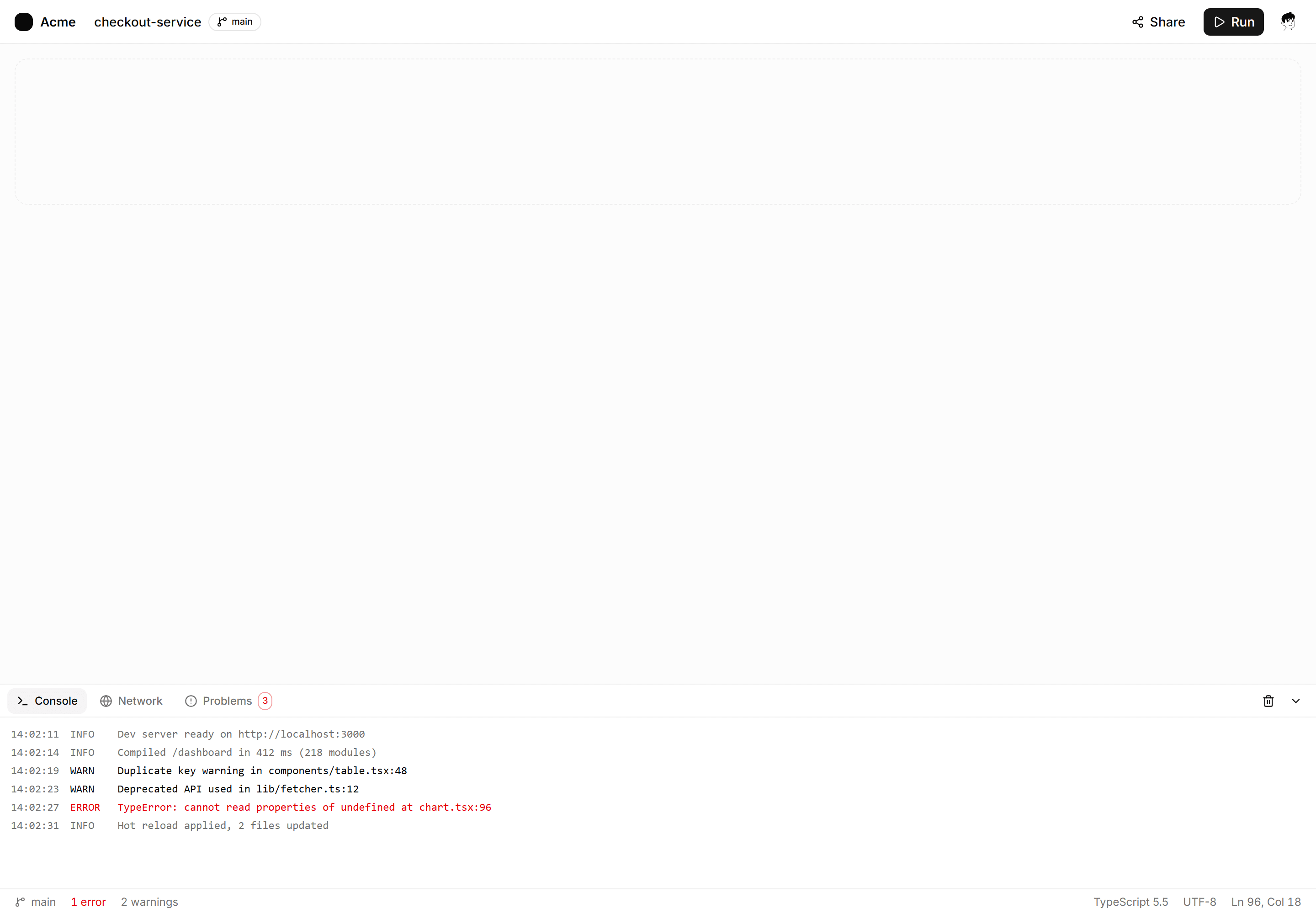 Application App Shell: Bottom Panel Shell