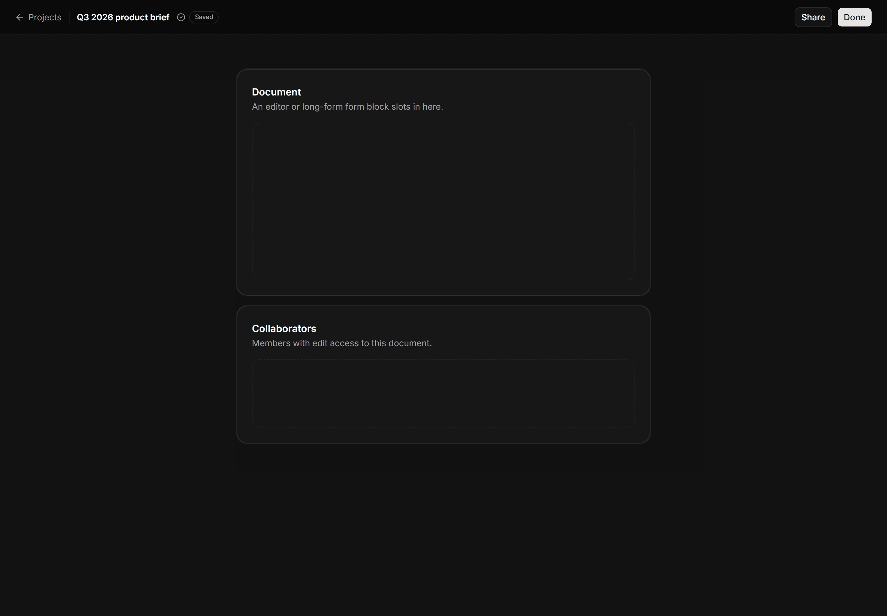 Application App Shell: Focus Mode Shell