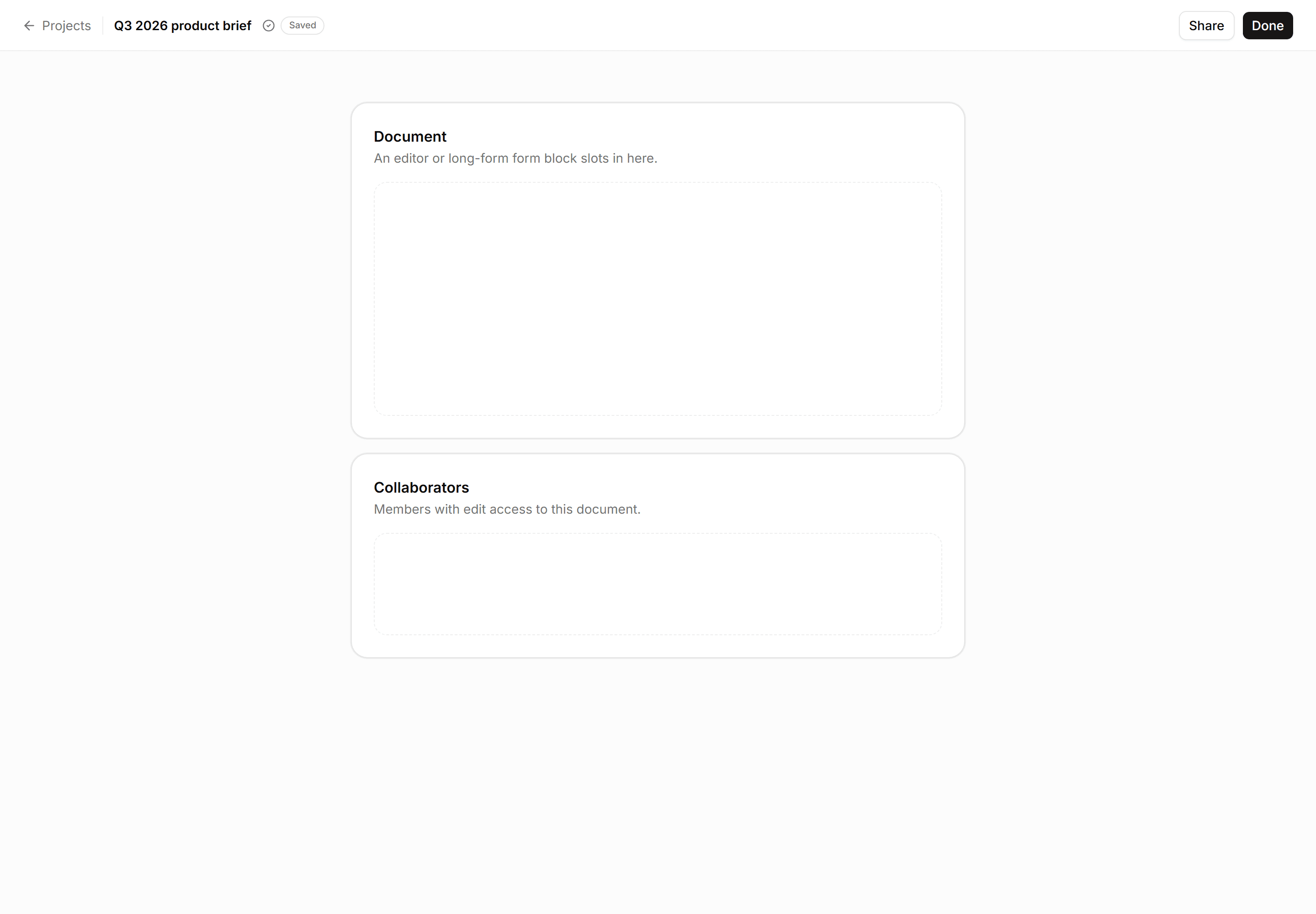 Application App Shell: Focus Mode Shell
