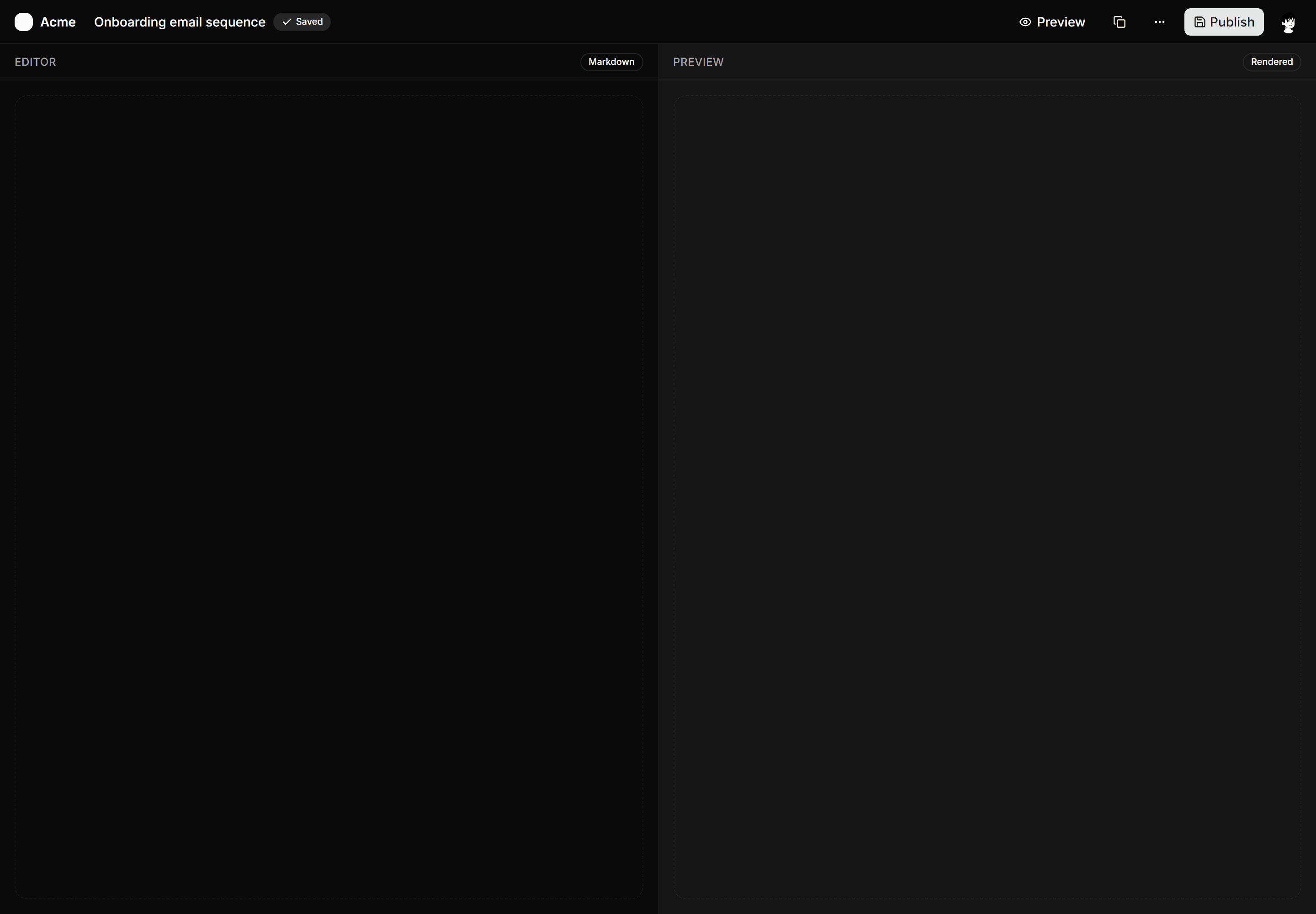 Application App Shell: Split Content Shell