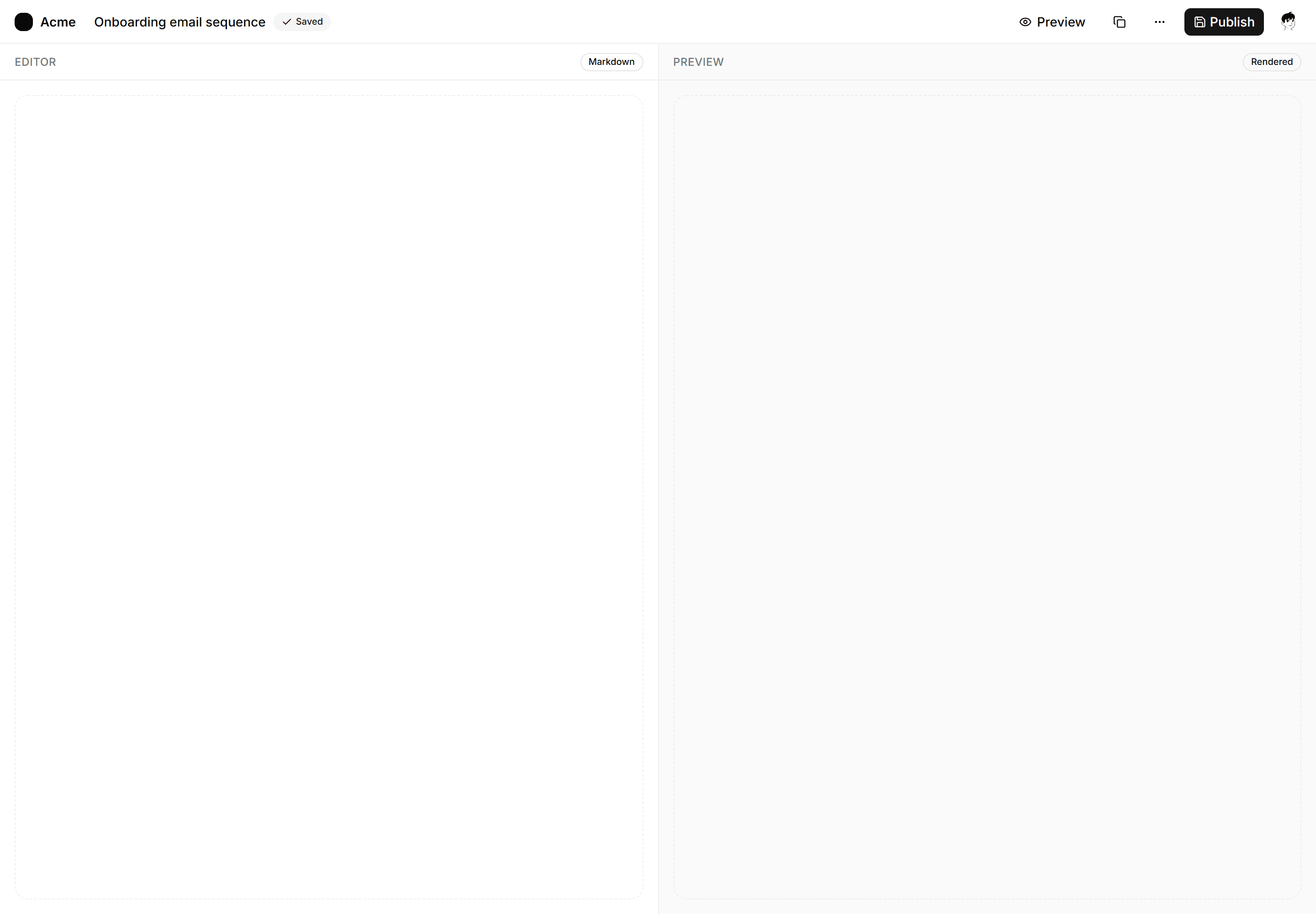 Application App Shell: Split Content Shell
