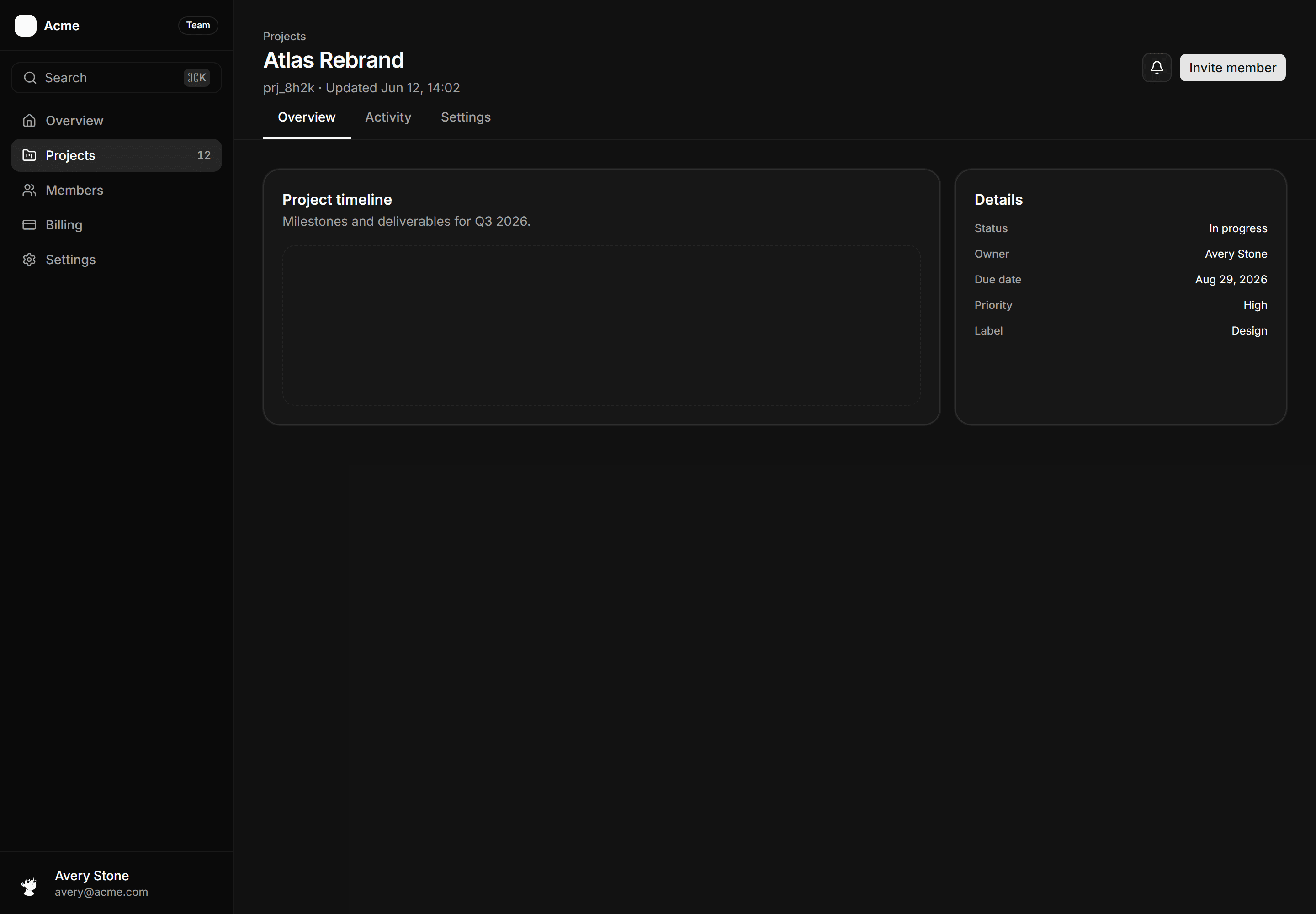Application App Shell: Tabbed Page Shell