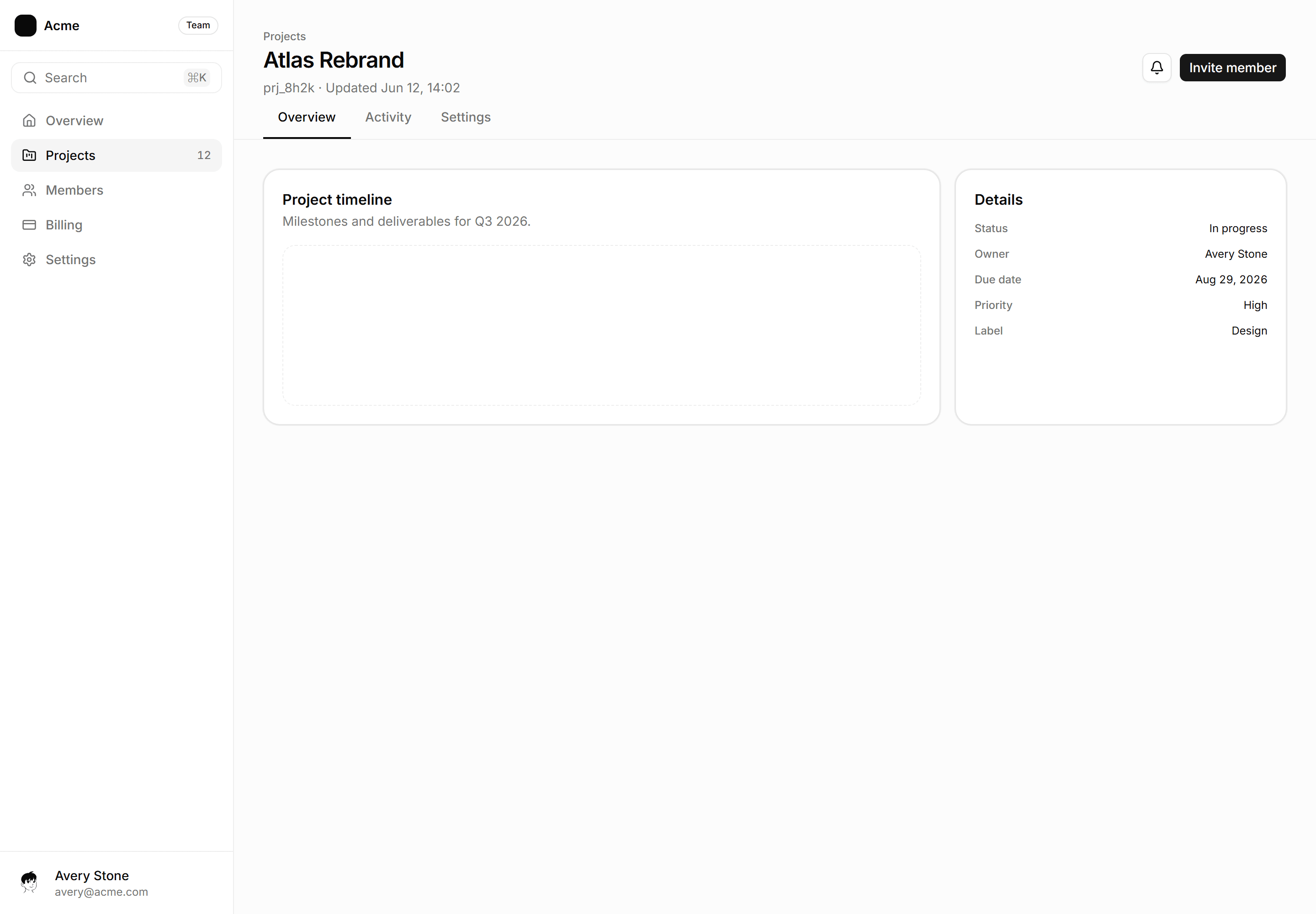 Application App Shell: Tabbed Page Shell