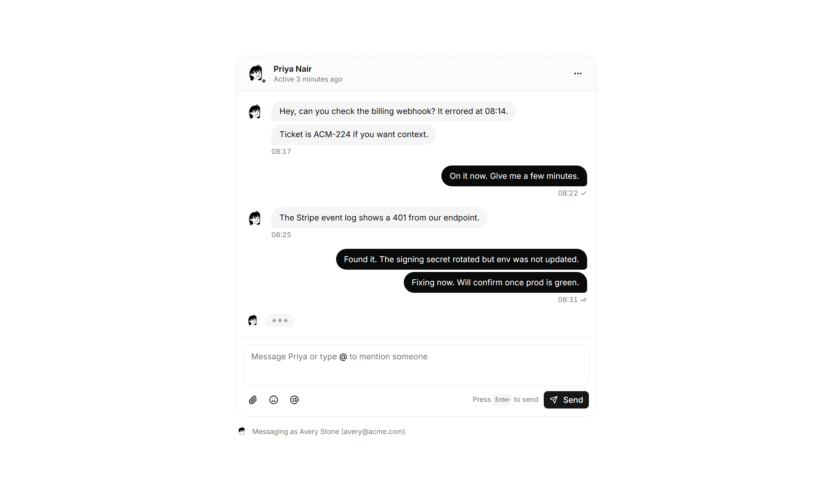 Application Chat and Messaging: Dm Thread Panel