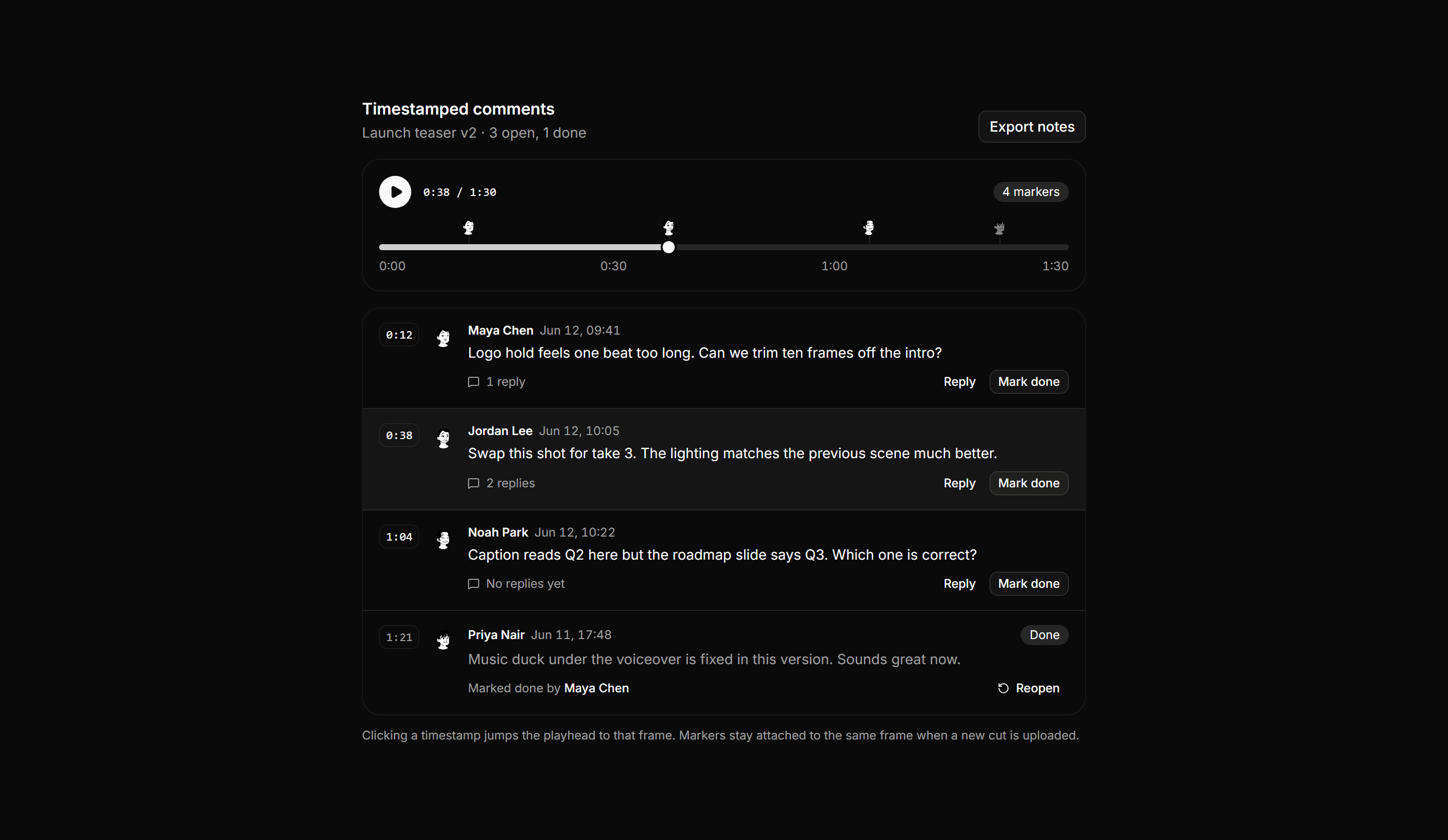 Application Comments and Annotation: Video Timestamp Comments