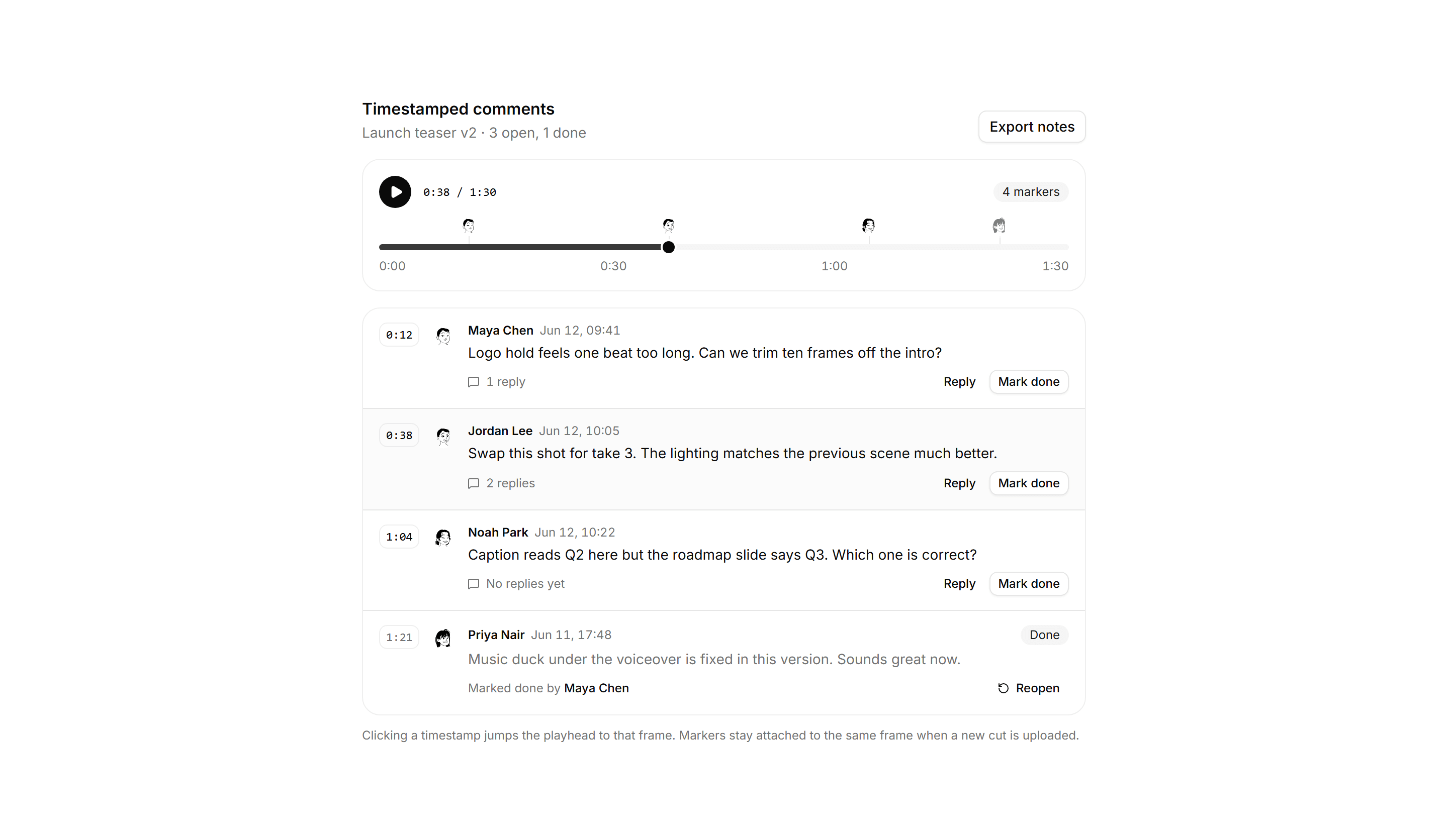 Application Comments and Annotation: Video Timestamp Comments