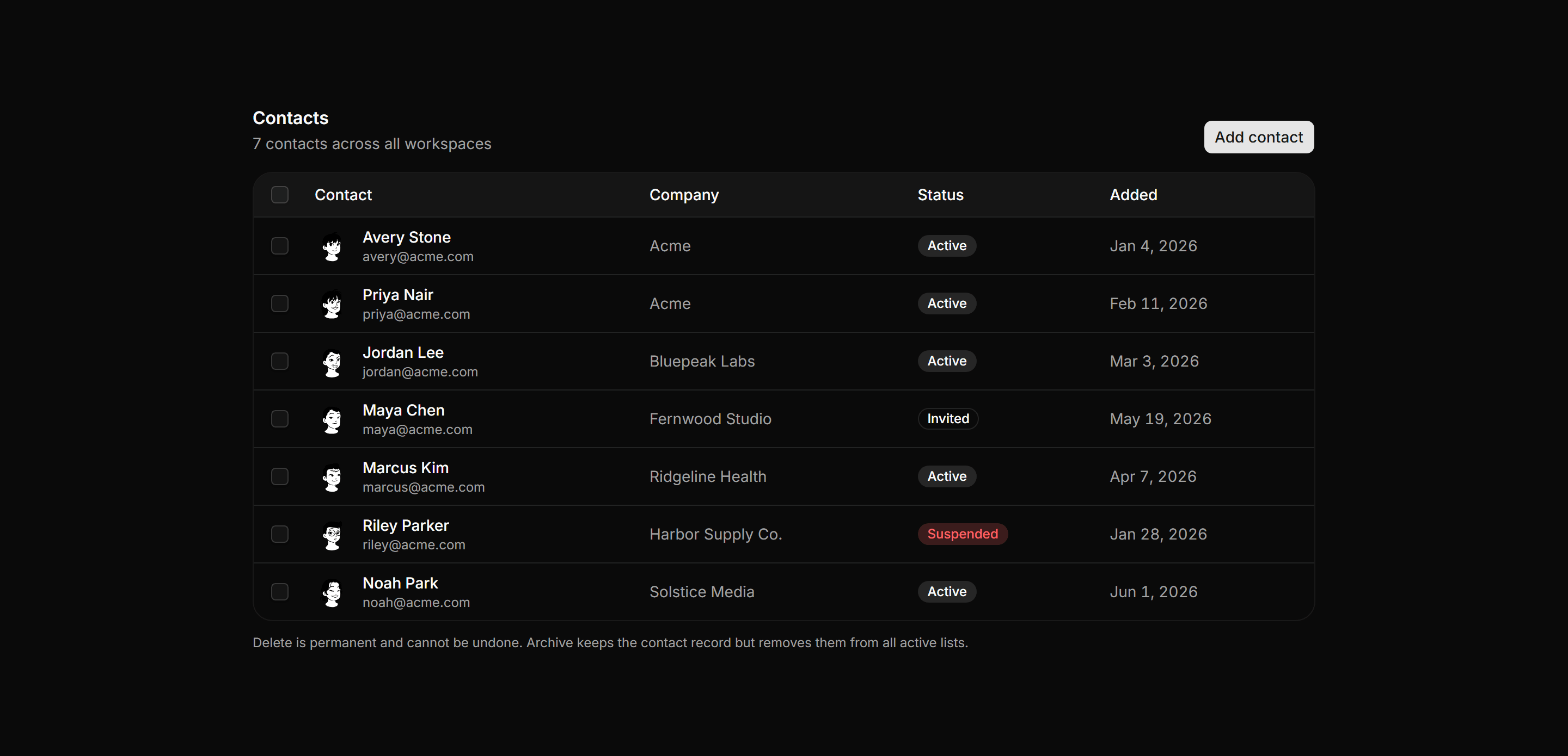 Application Data Table: Multi Select Toolbar Table