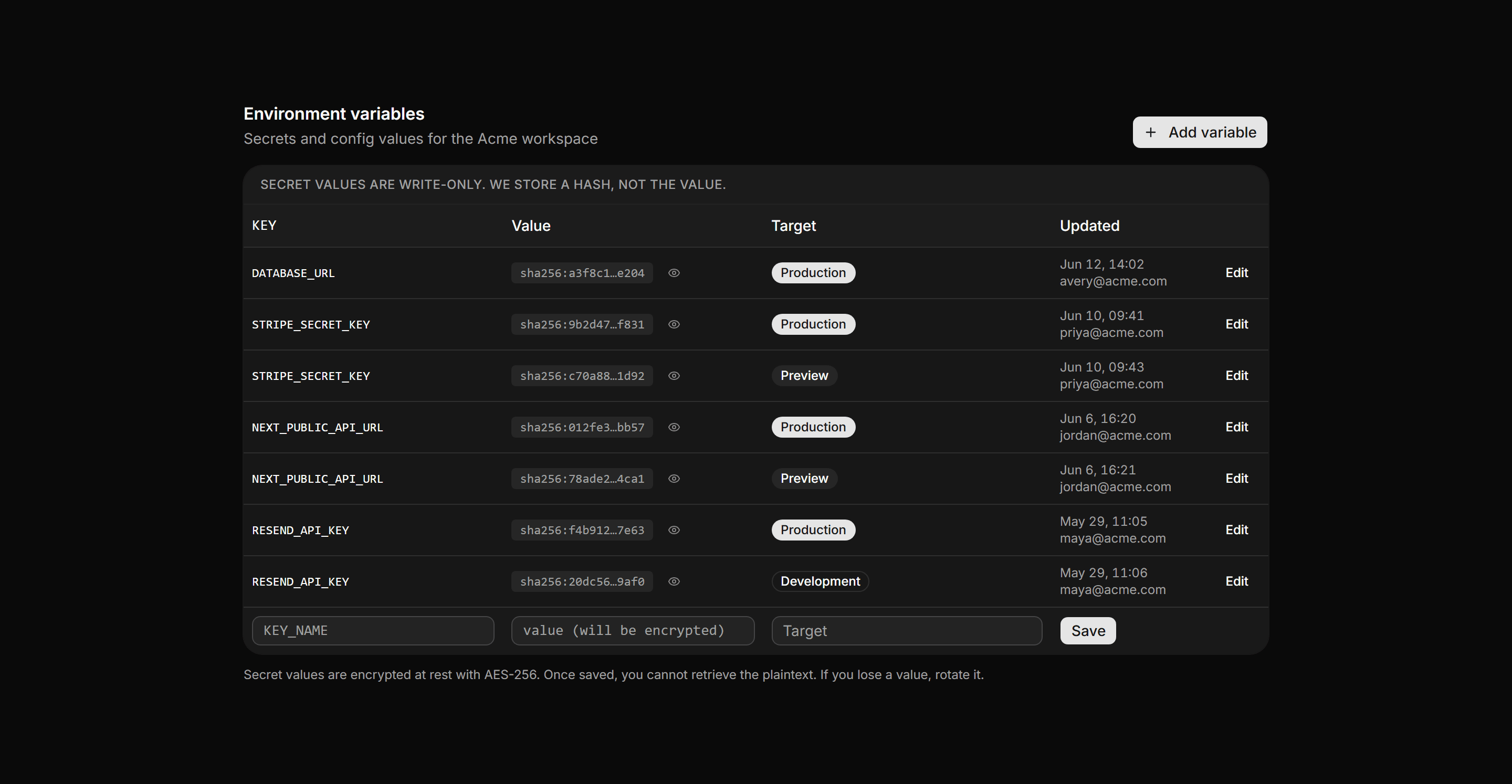 Application Developer Tool: Env Vars Manager