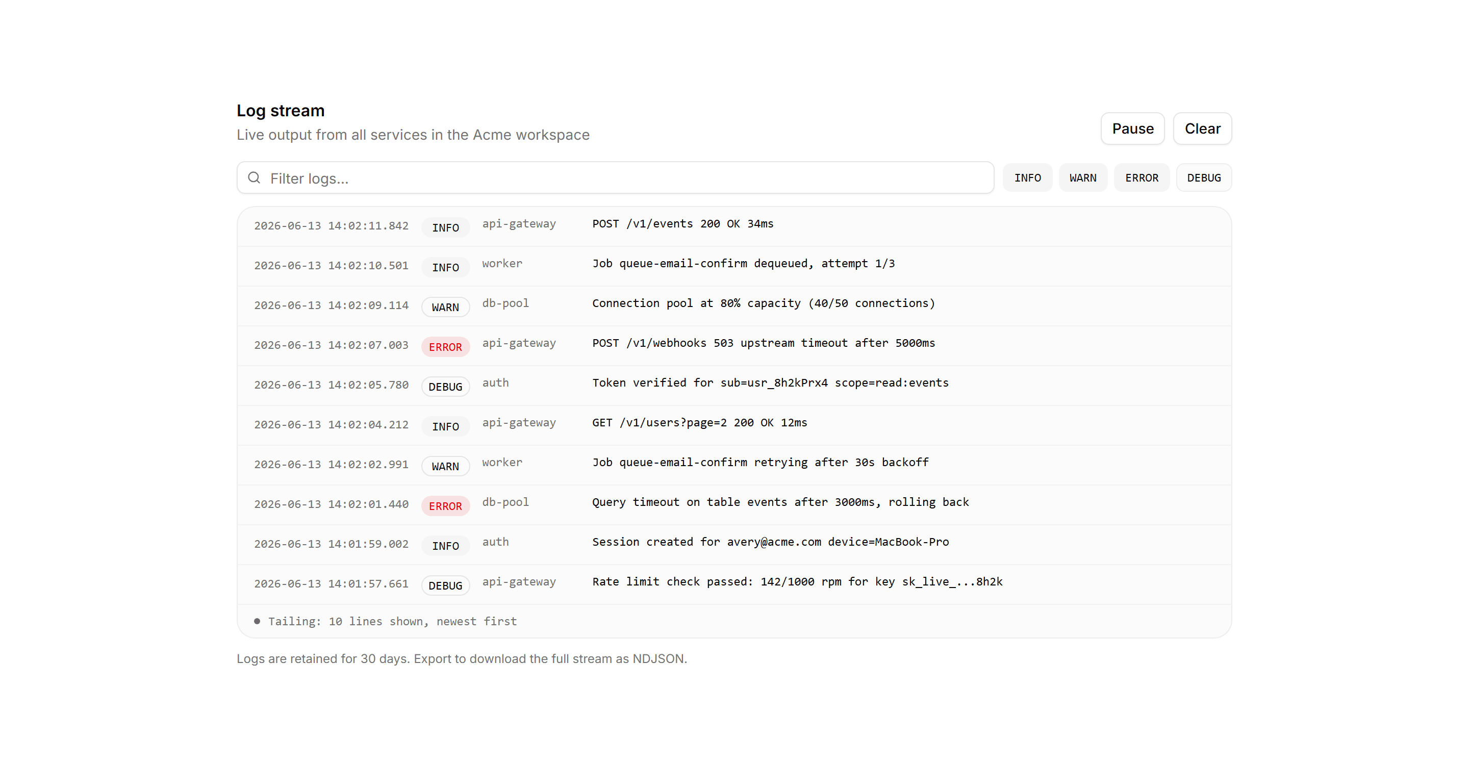 Application Developer Tool: Log Viewer