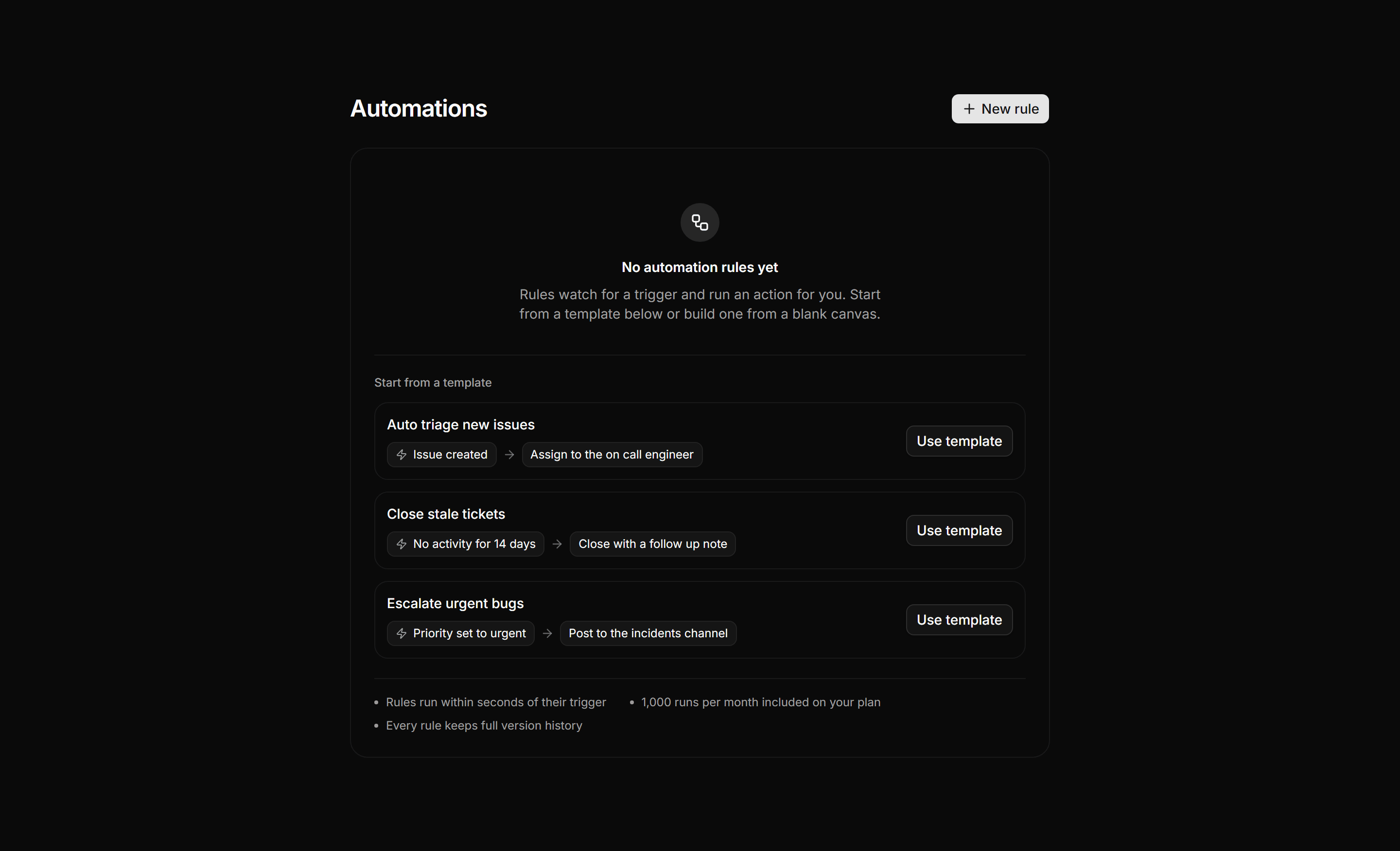Application Empty State: Empty Automations State