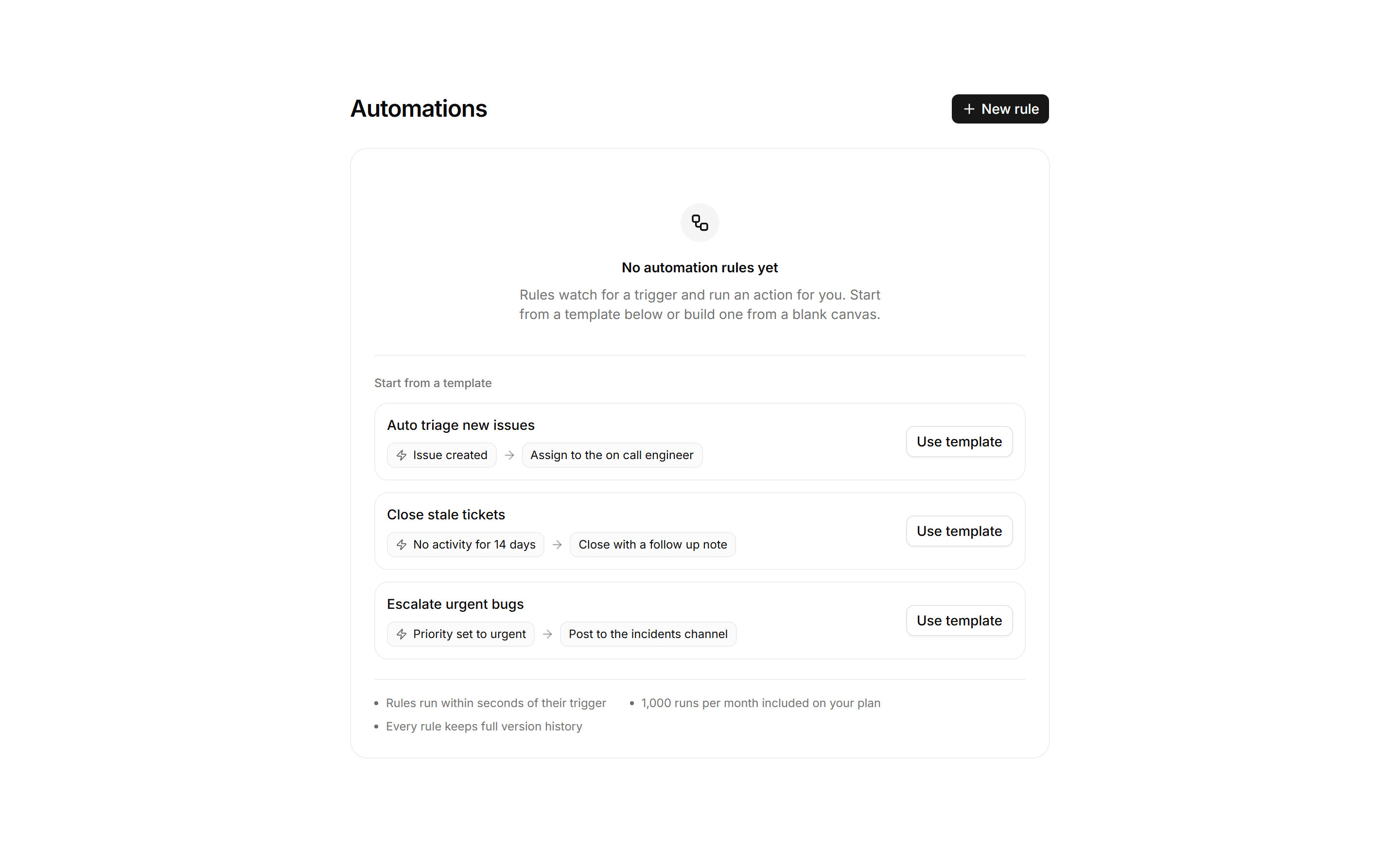 Application Empty State: Empty Automations State
