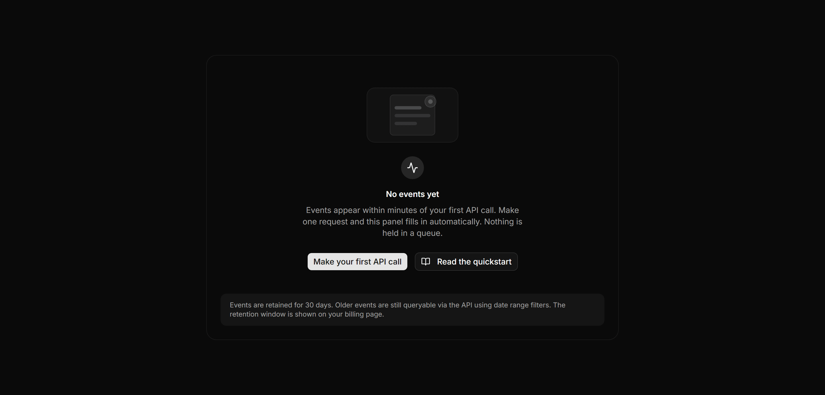 Application Empty State: No Data Yet State