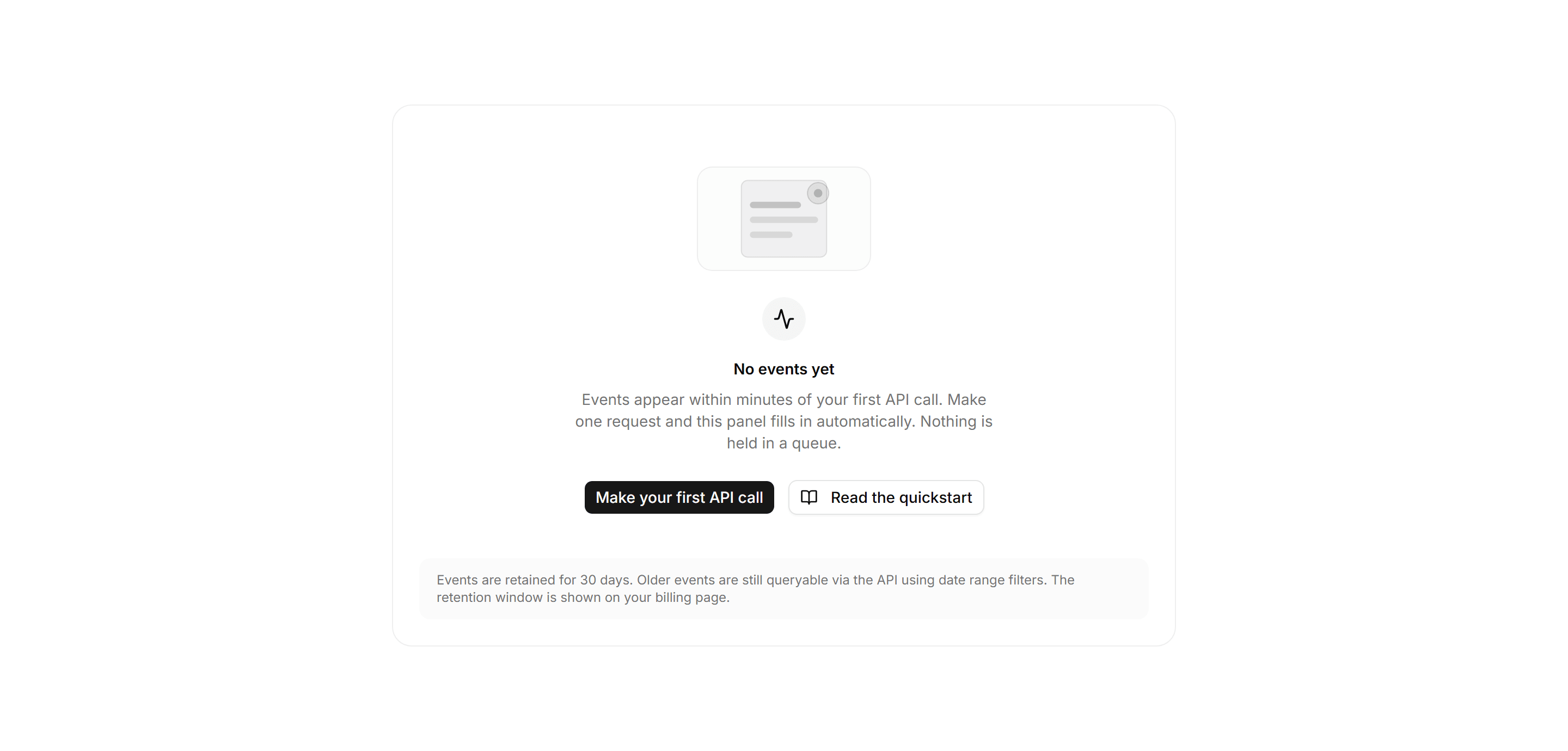 Application Empty State: No Data Yet State