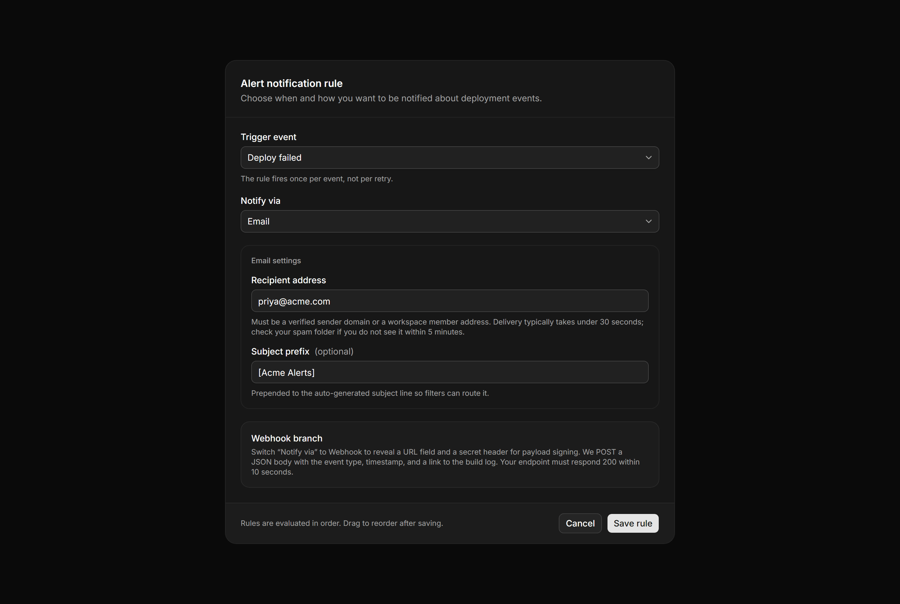 Application Form: Conditional Fields Form