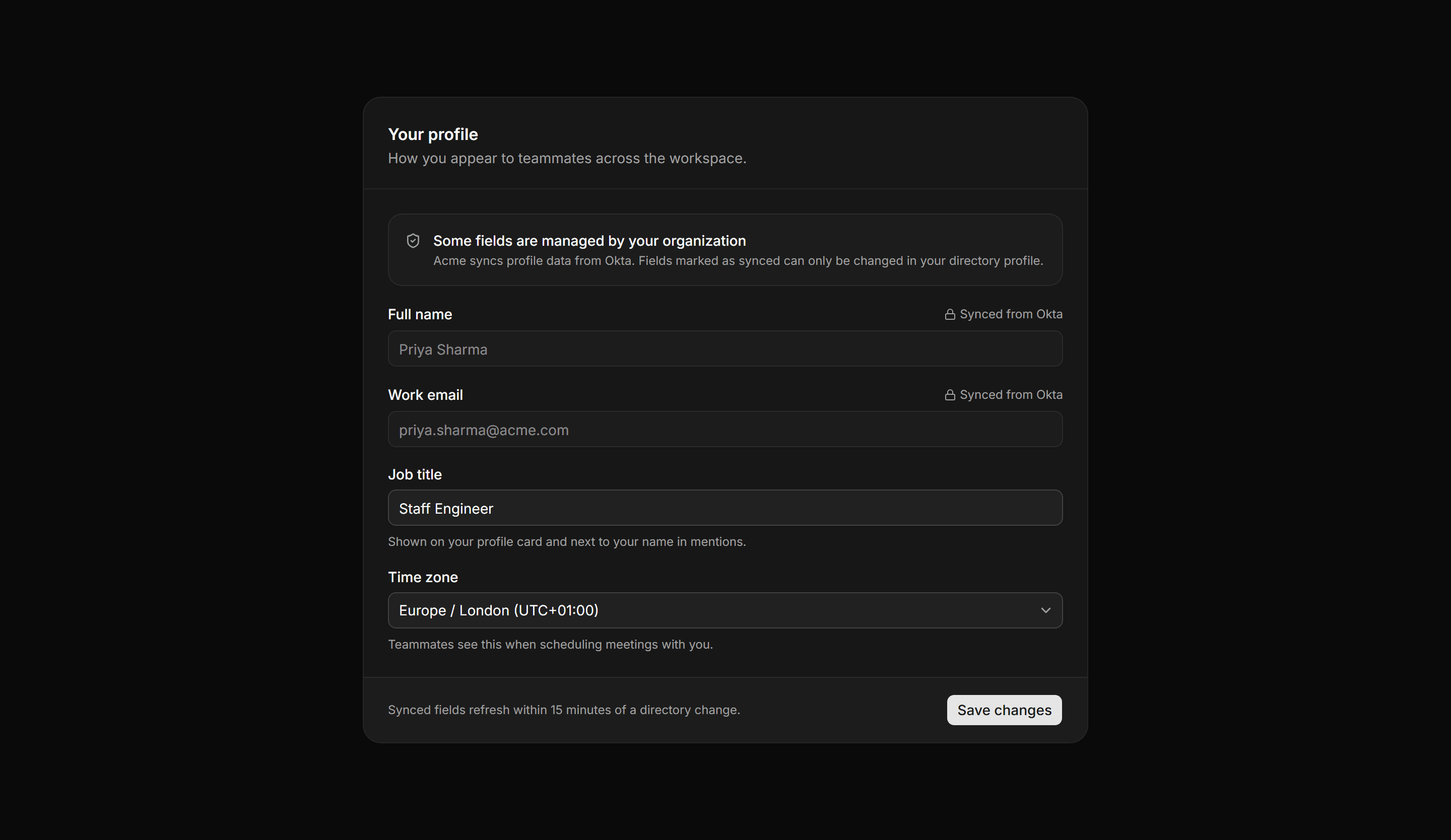Application Form: Managed Fields Form