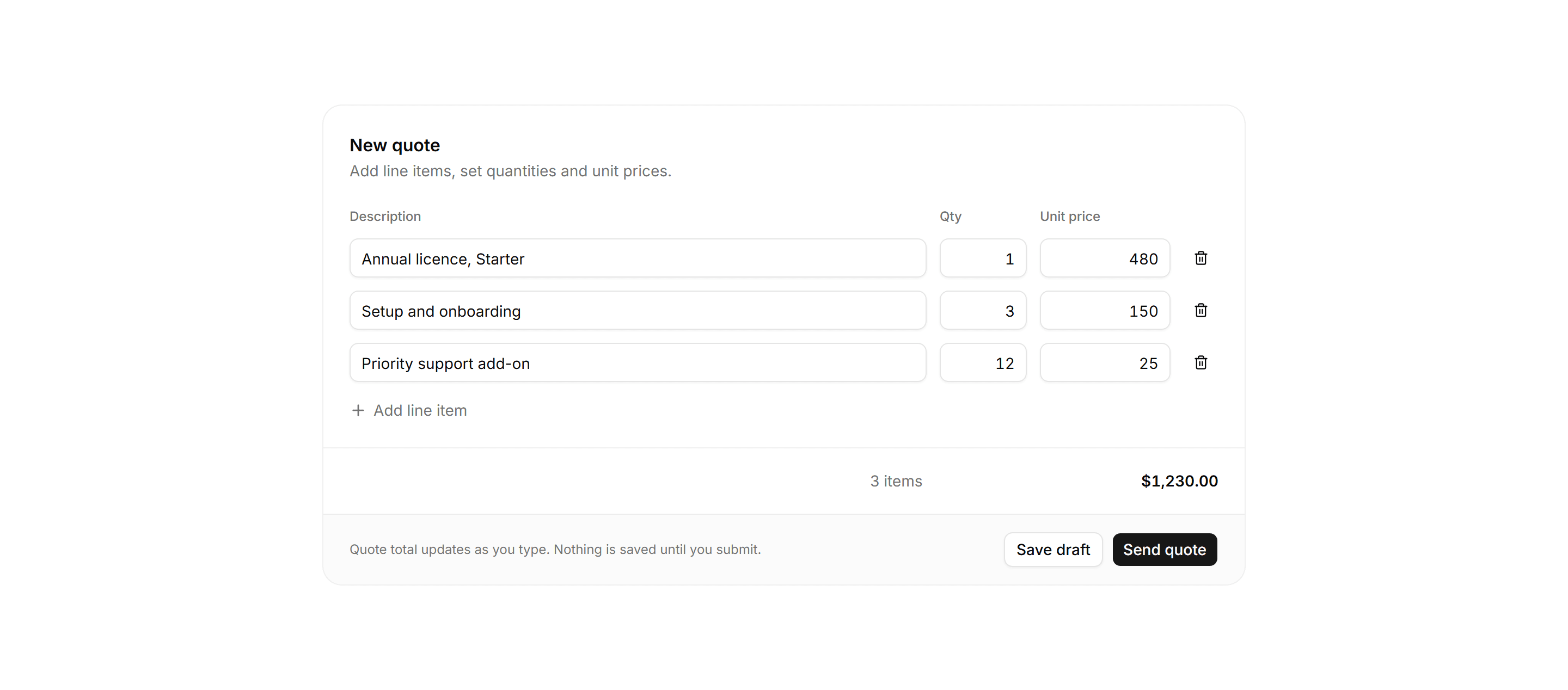 Application Form: Repeatable Rows Form