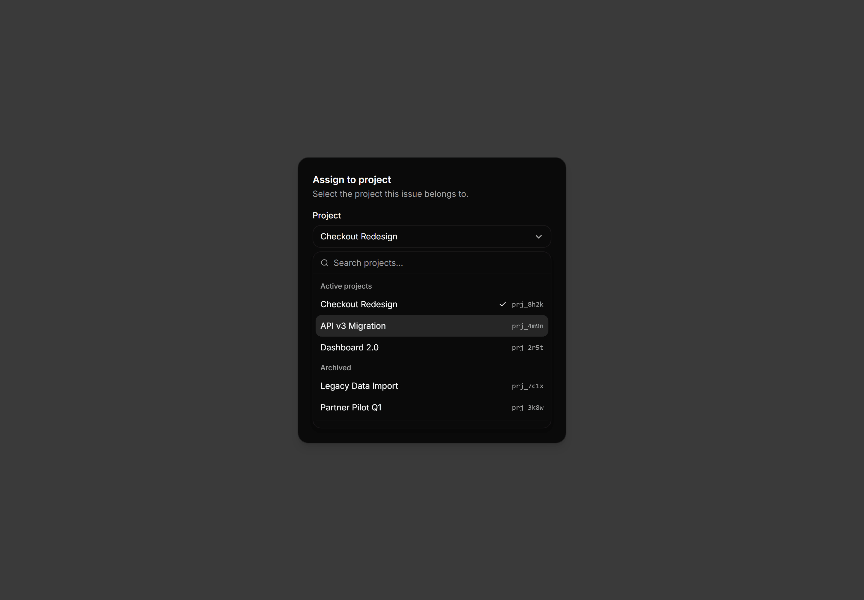 Application Form: Searchable Select Blueprint