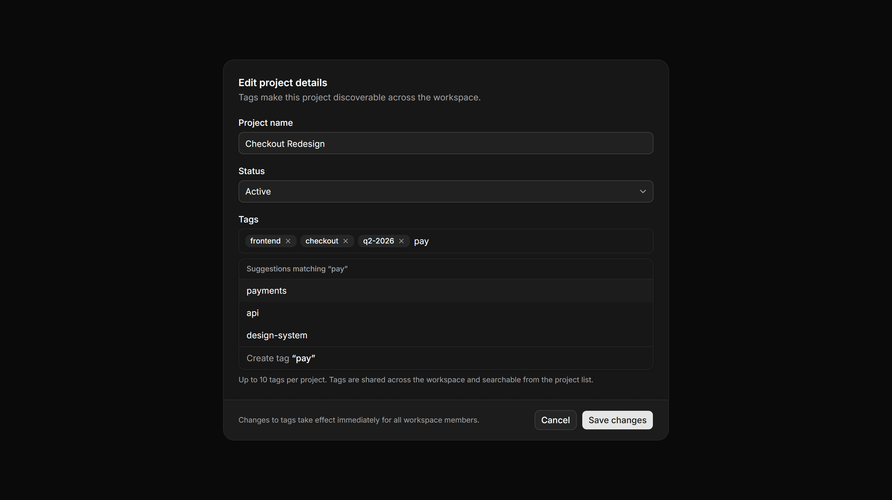 Application Form: Tag Input Form