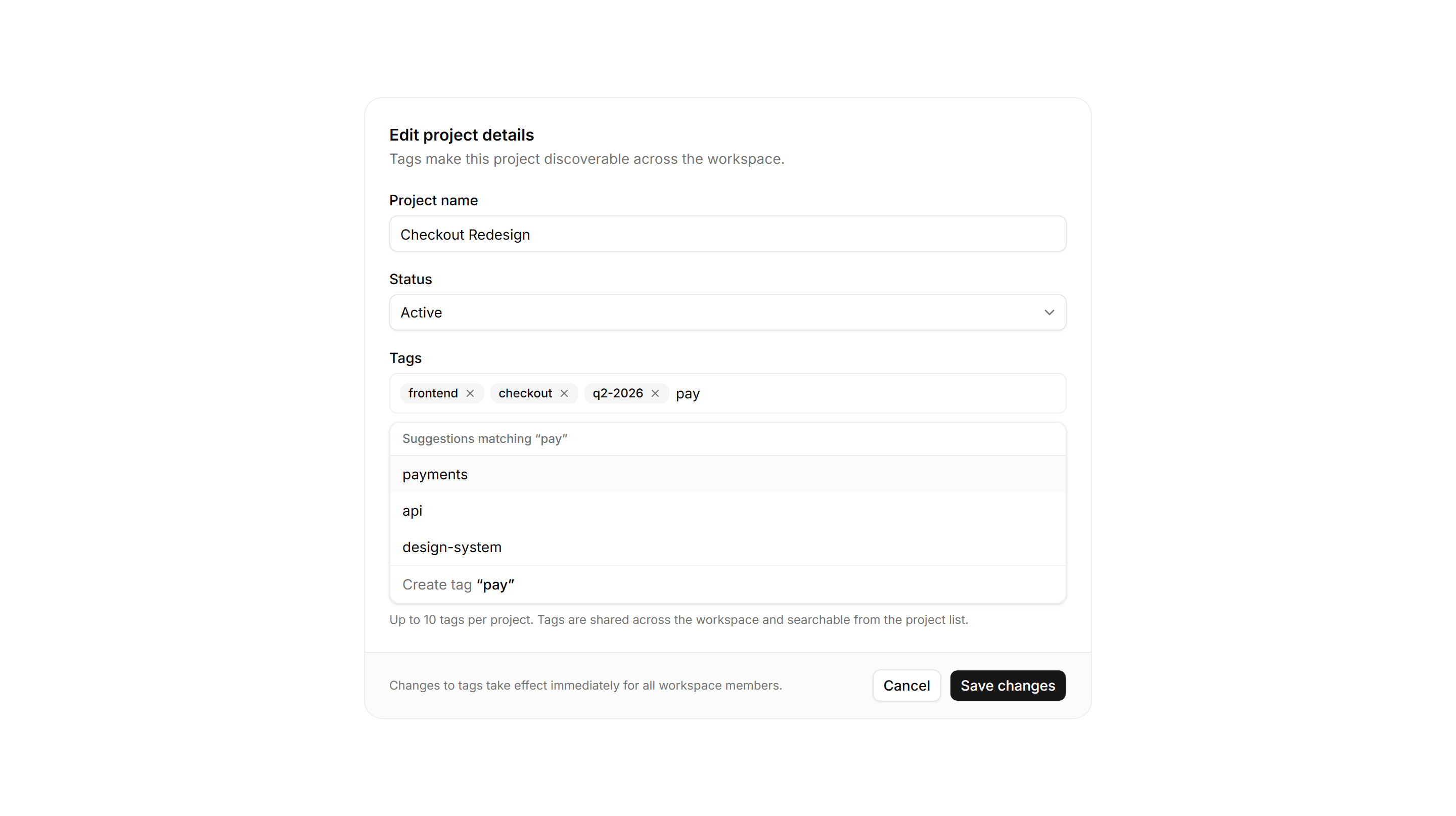 Application Form: Tag Input Form