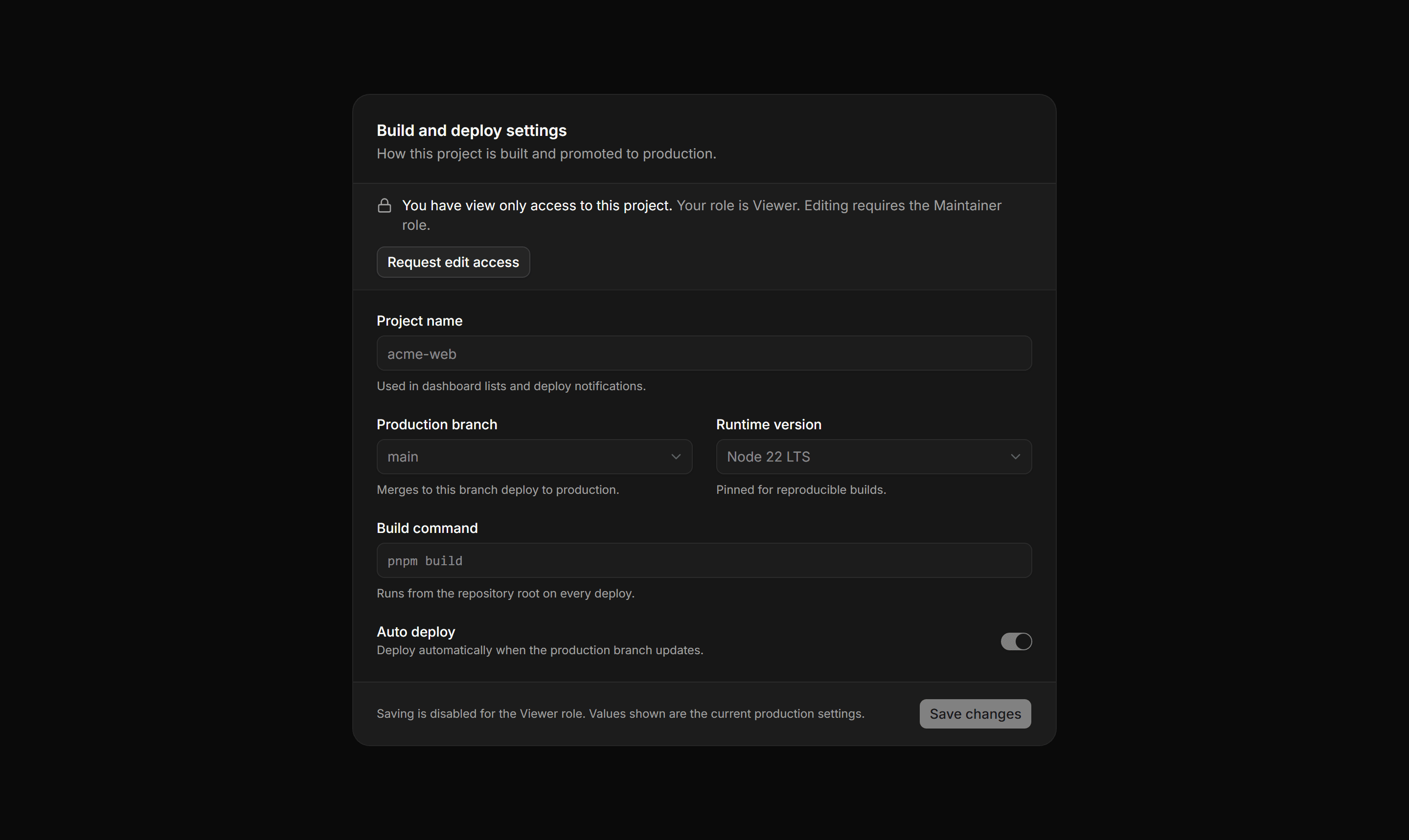 Application Form: View Only Form