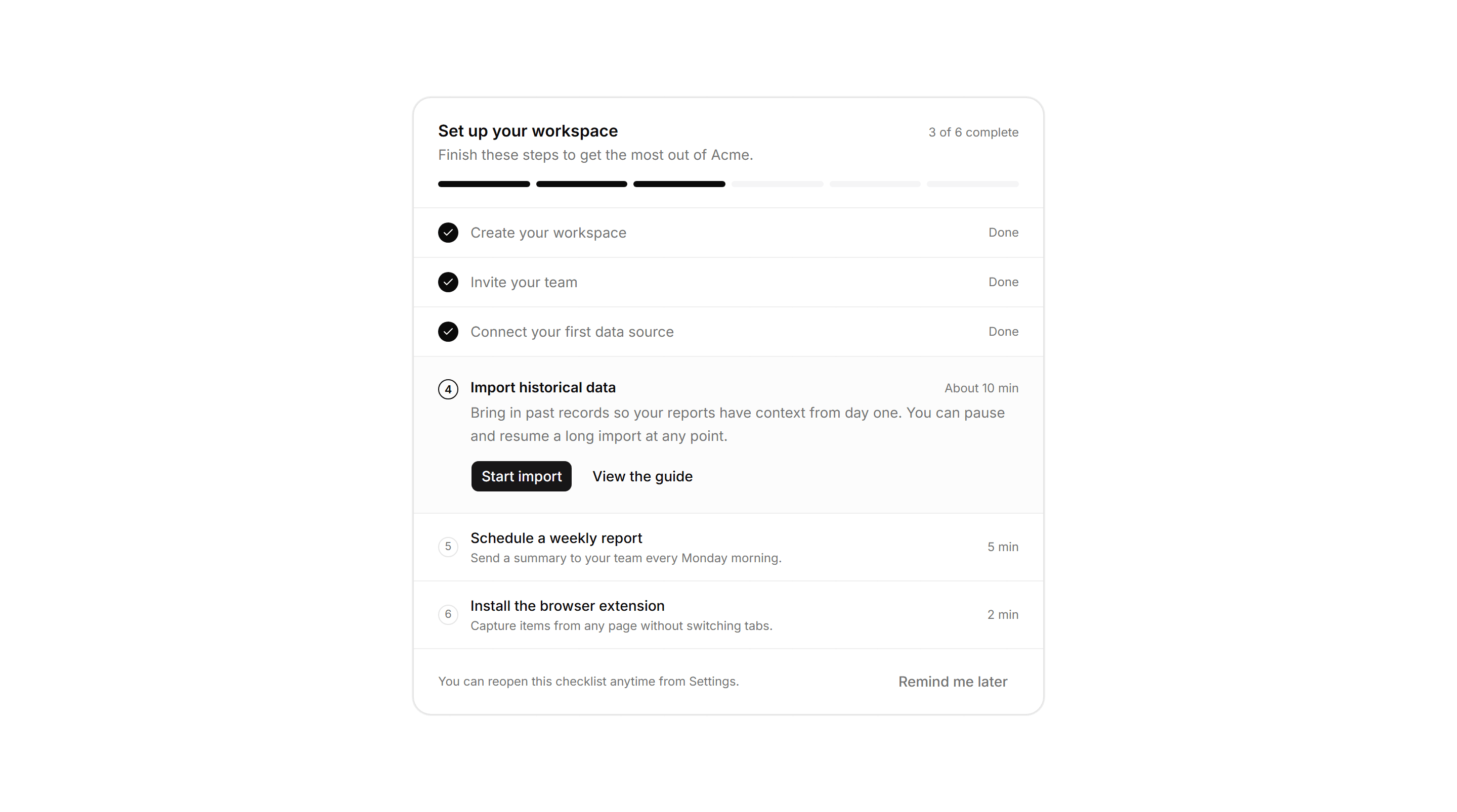 Application Help and Support: Getting Started Checklist