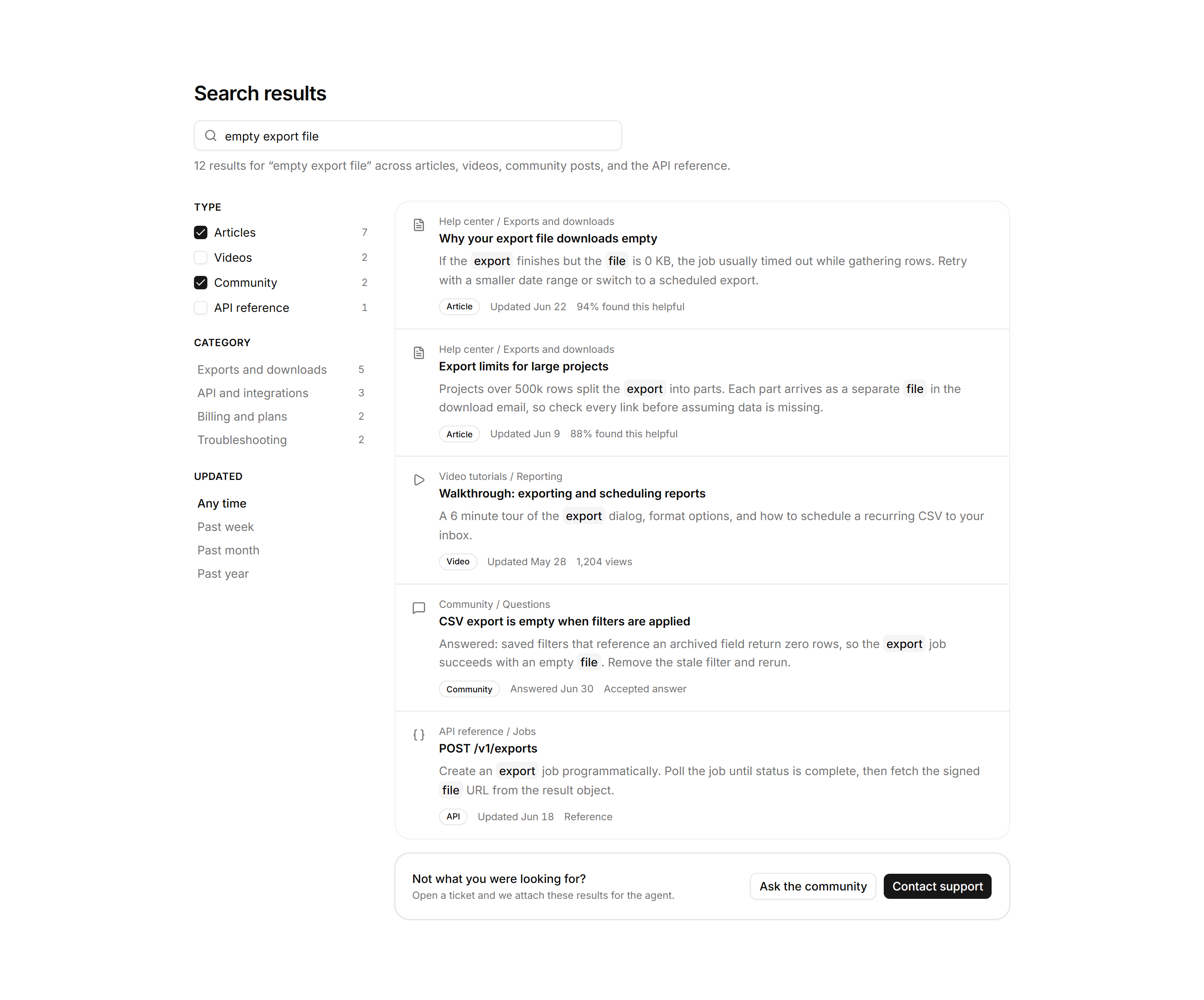Application Help and Support: Help Search Results