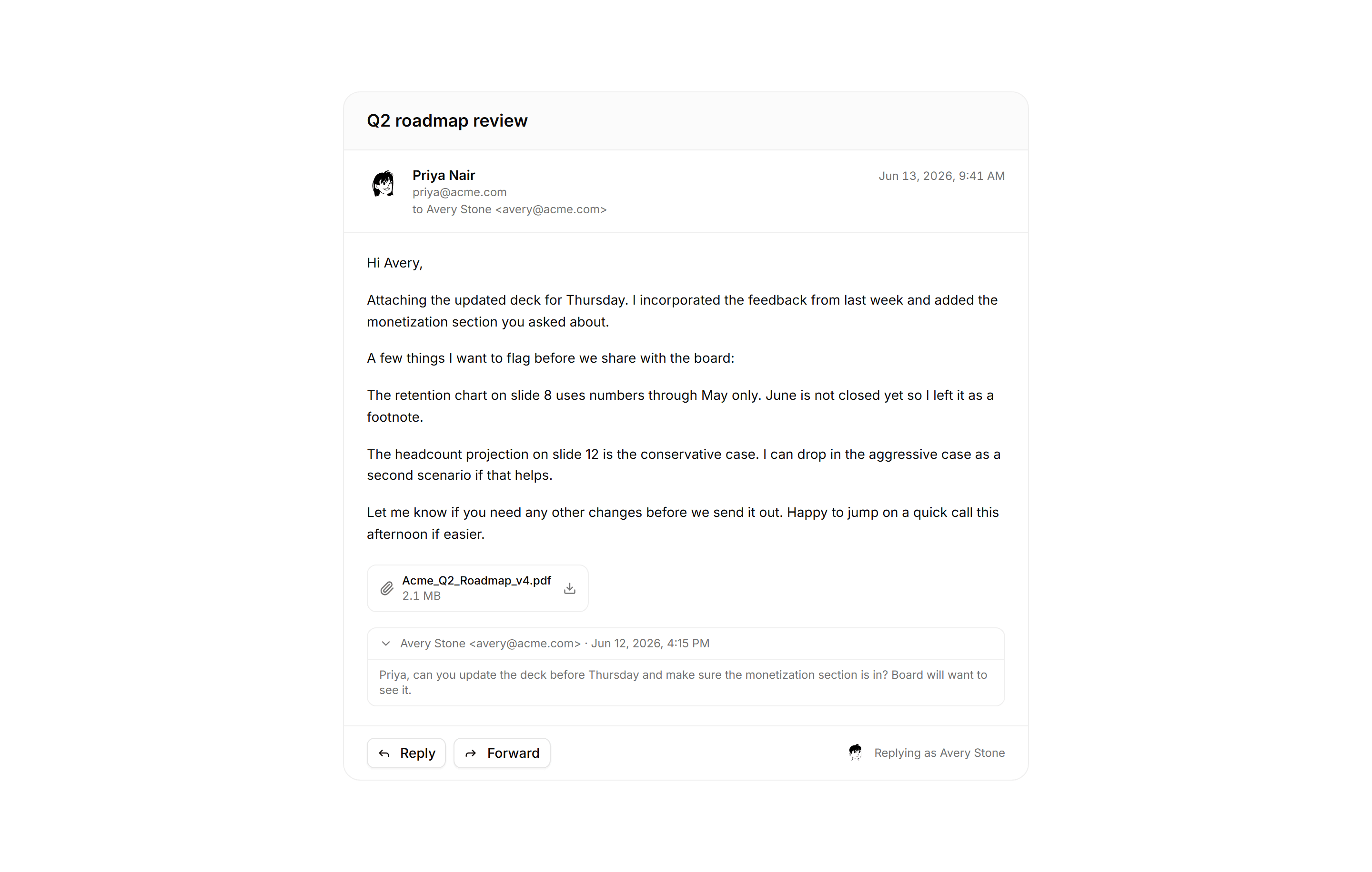 Application Inbox and Email: Email Reader