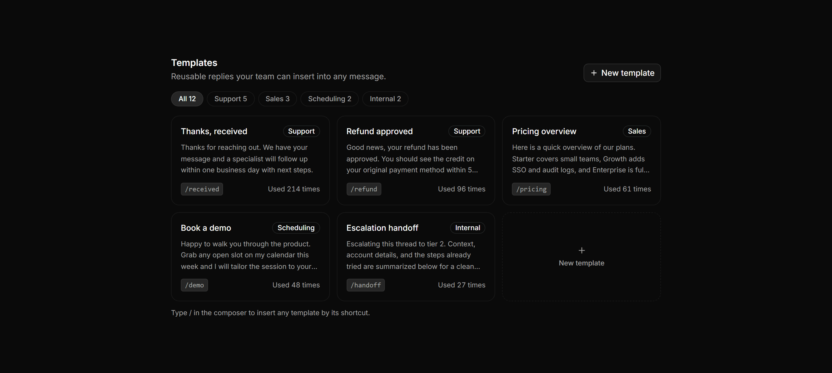 Application Inbox and Email: Template Library