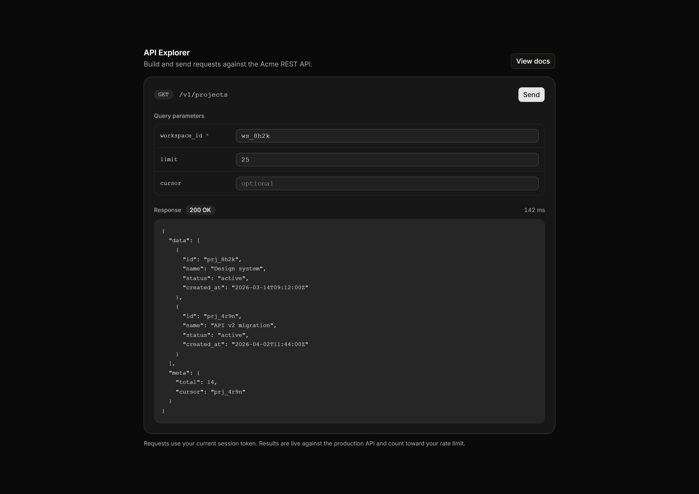 Application Integration: Api Explorer Panel