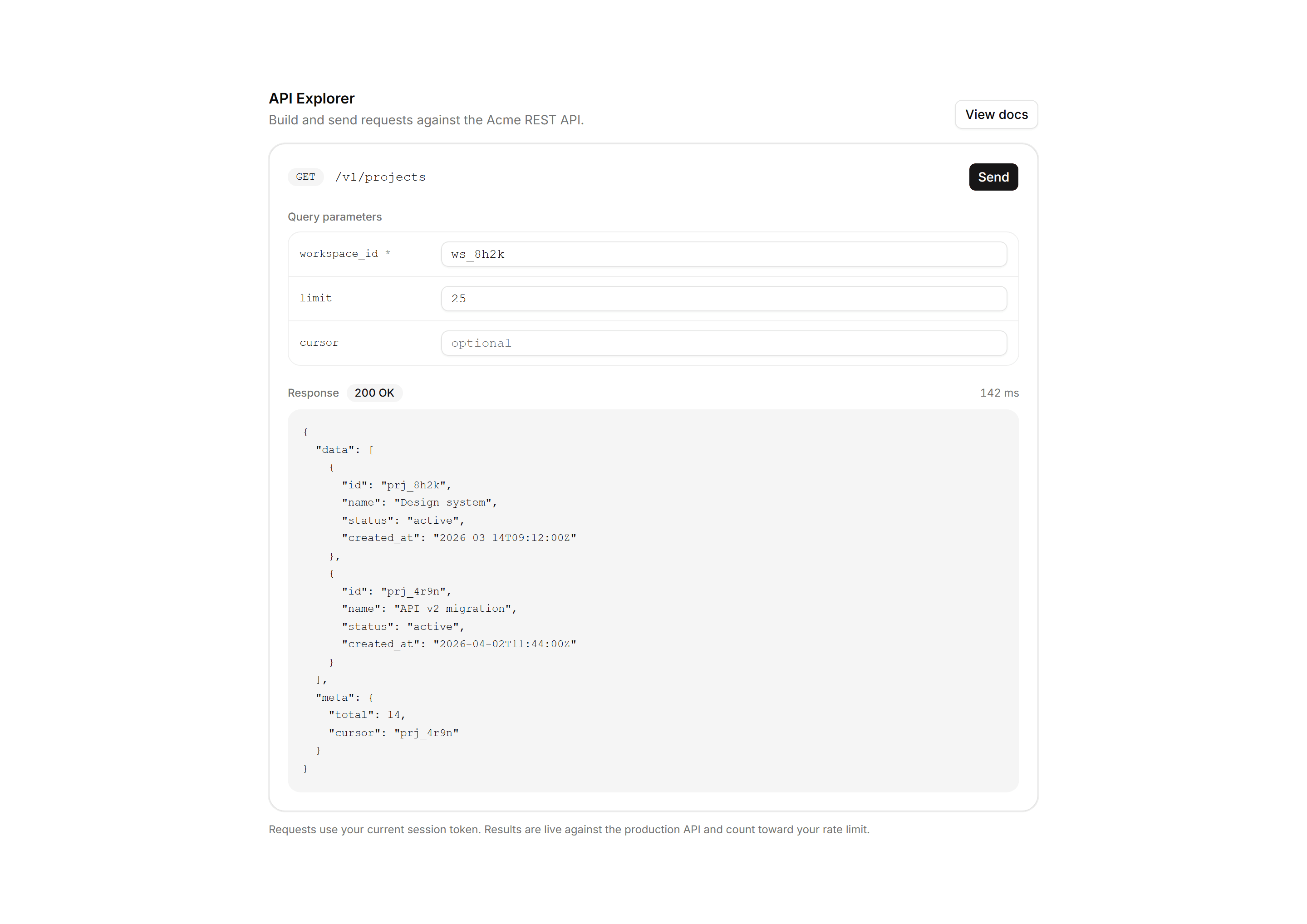 Application Integration: Api Explorer Panel