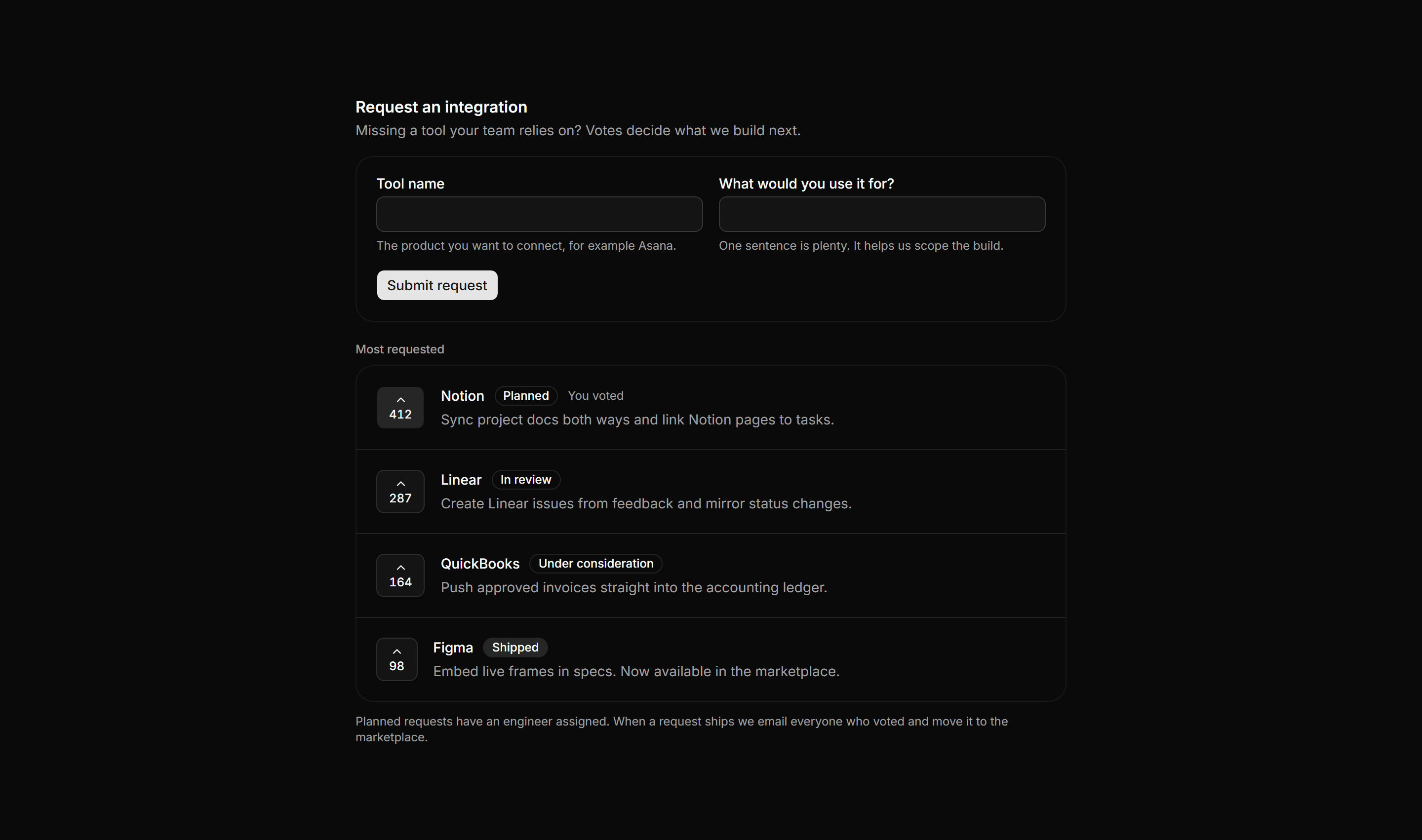 Application Integration: Integration Request Board