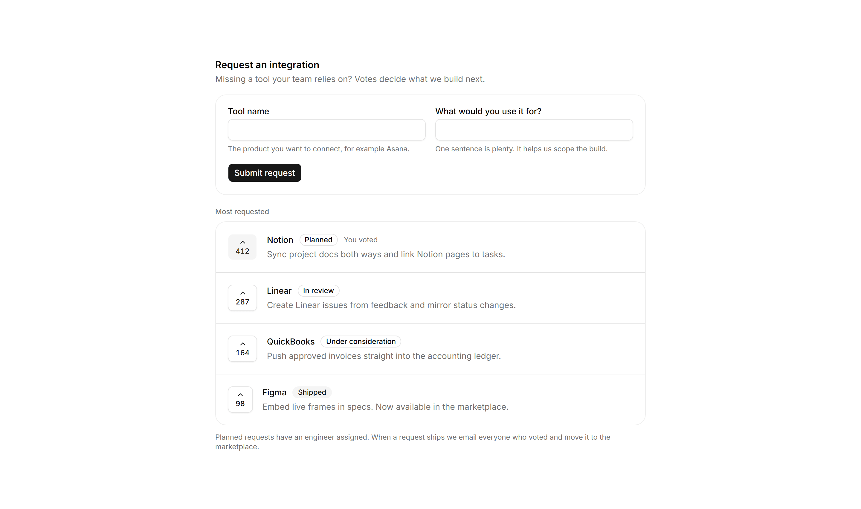 Application Integration: Integration Request Board