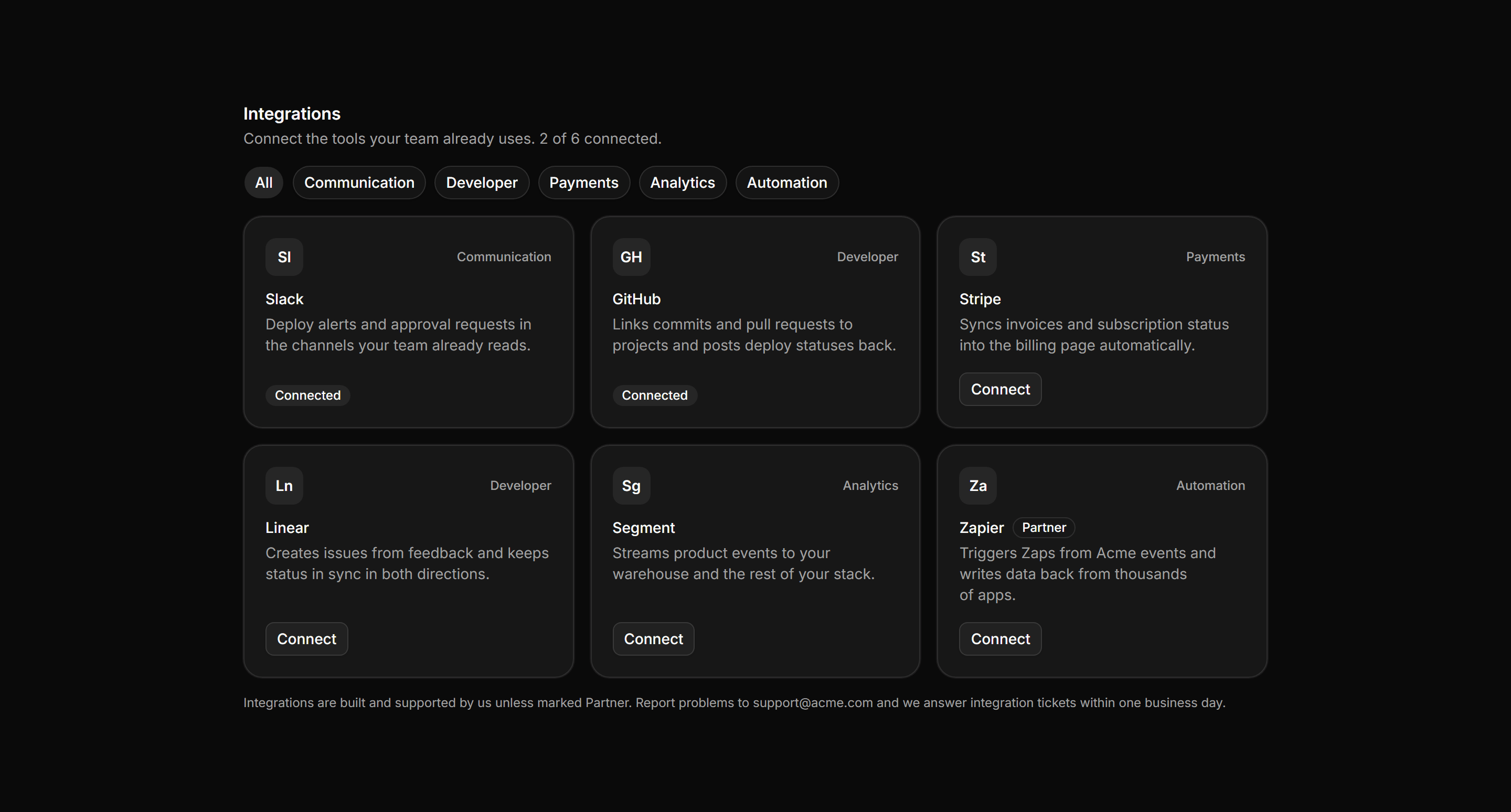 Application Integration: Integrations Gallery