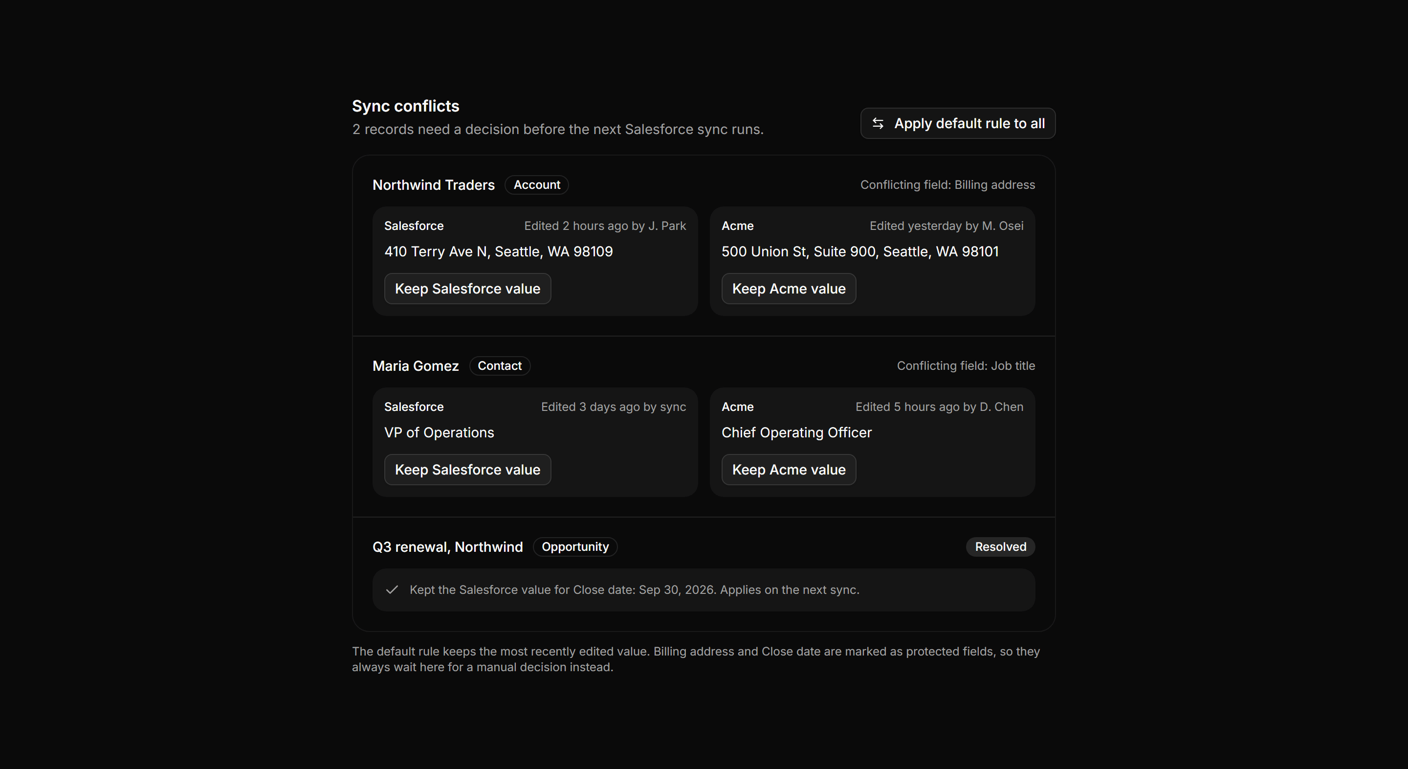 Application Integration: Sync Conflict Resolver