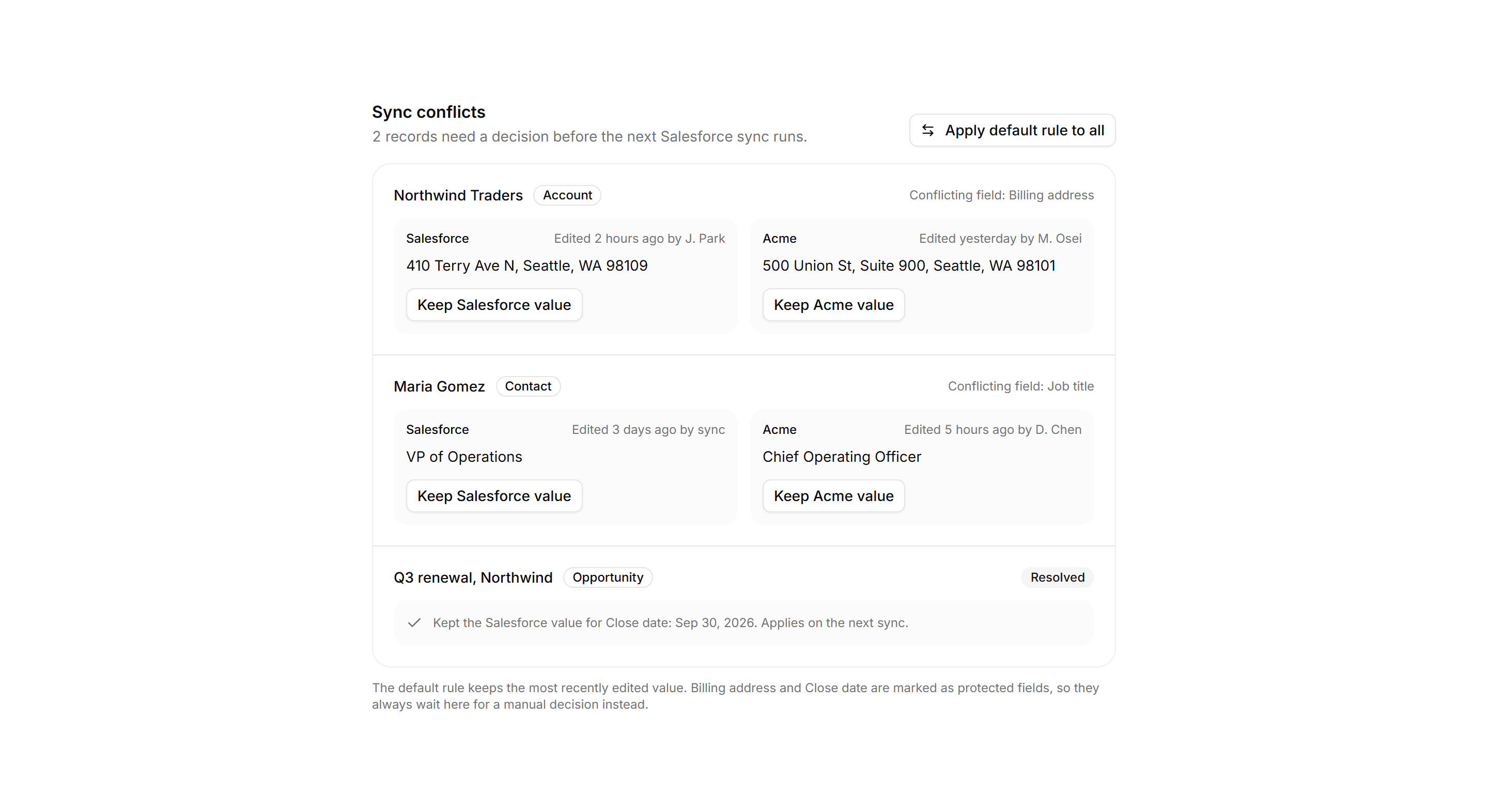 Application Integration: Sync Conflict Resolver
