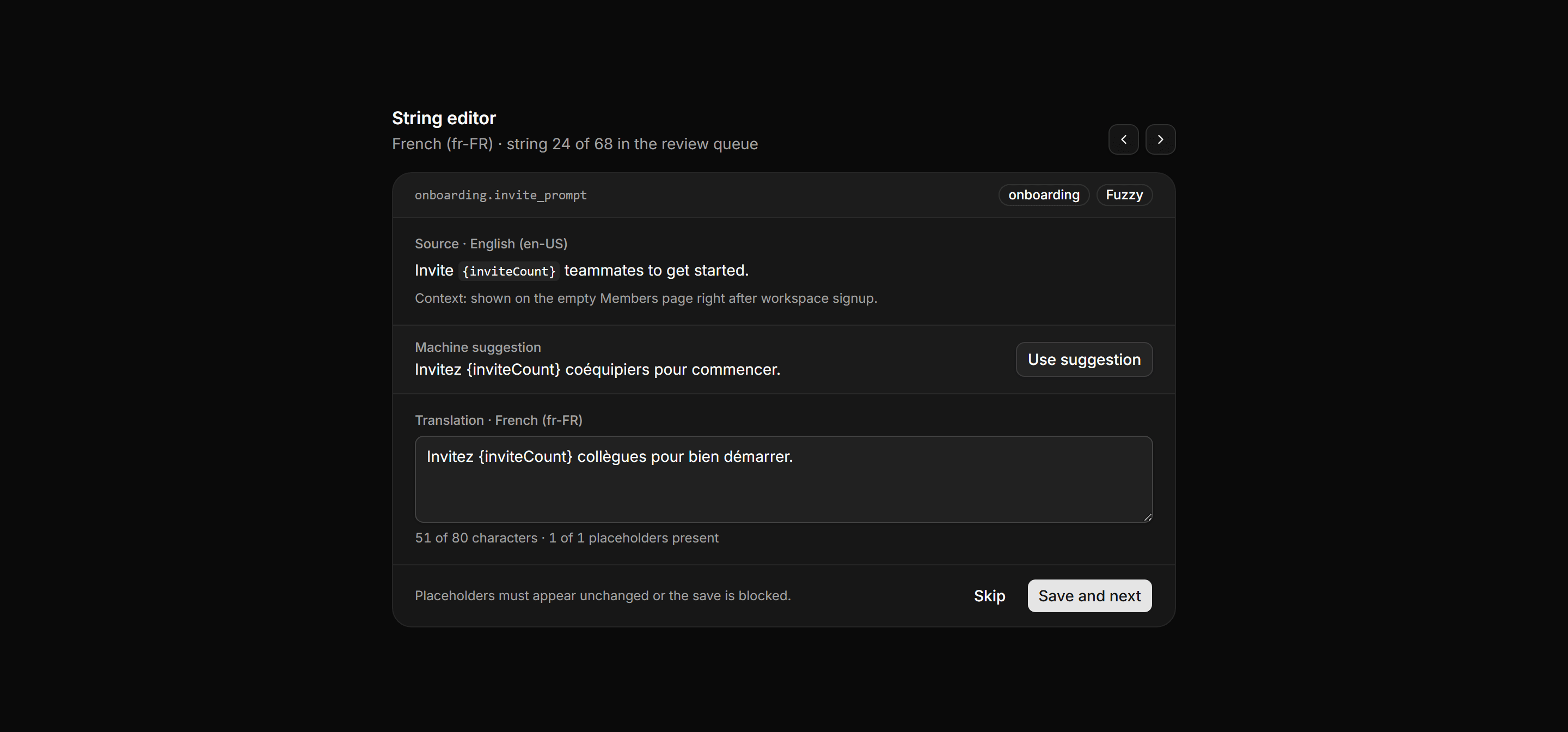 Application Localization: String Editor Panel