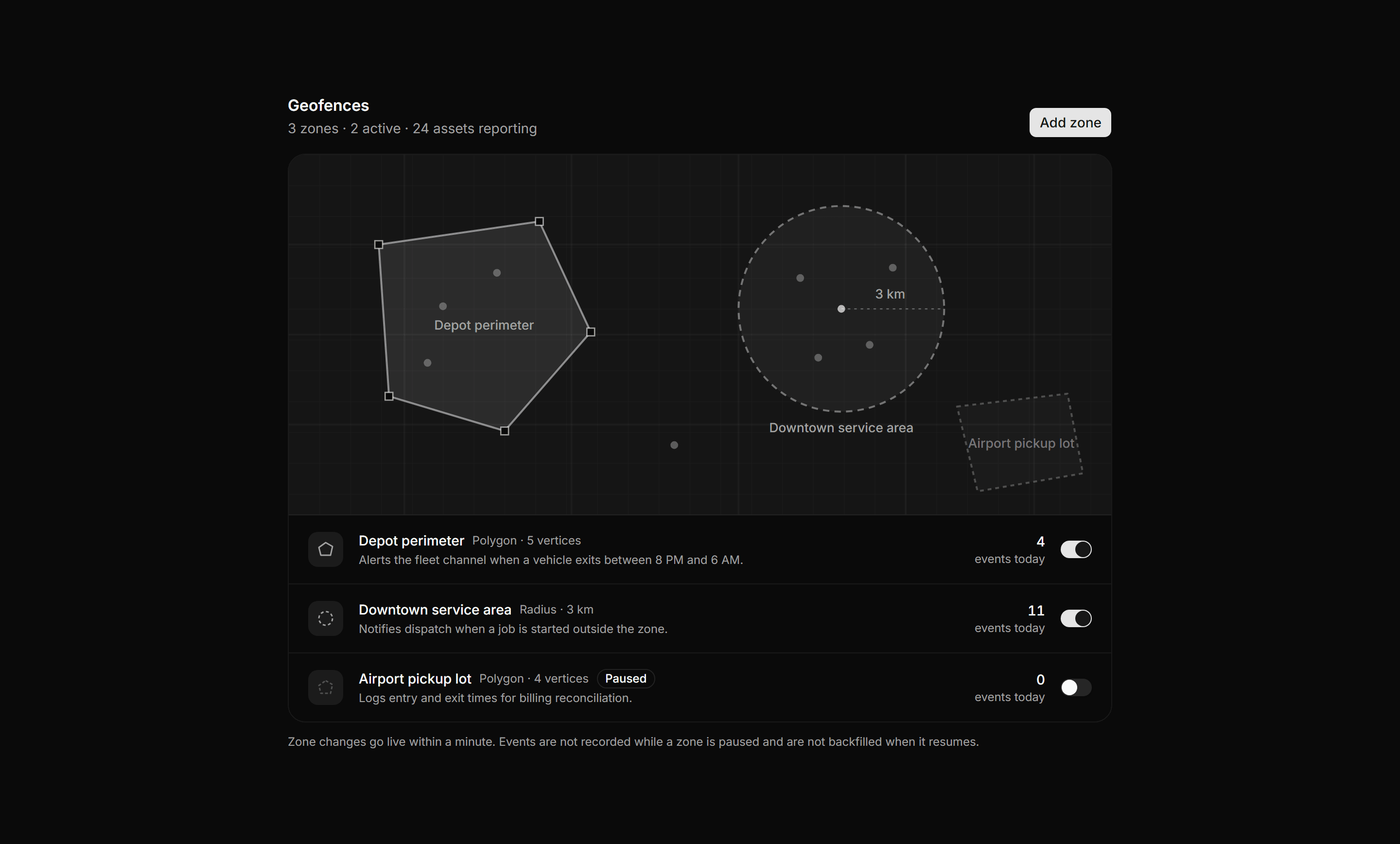 Application Maps and Location: Geofence Zones