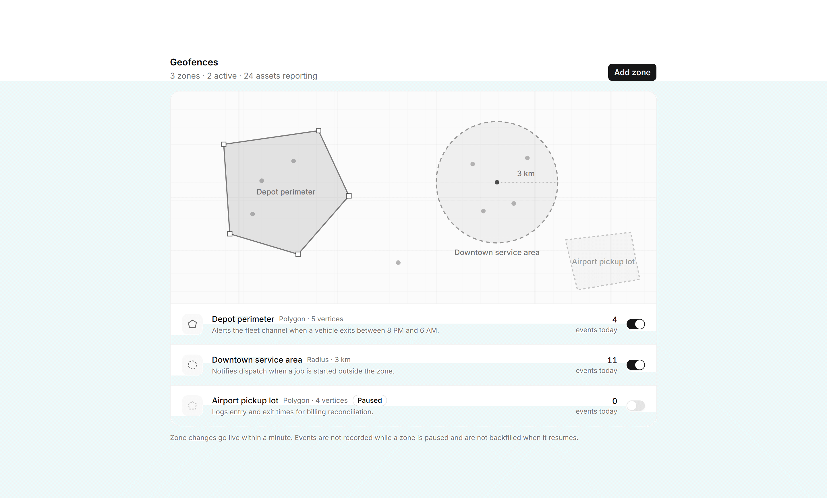 Application Maps and Location: Geofence Zones