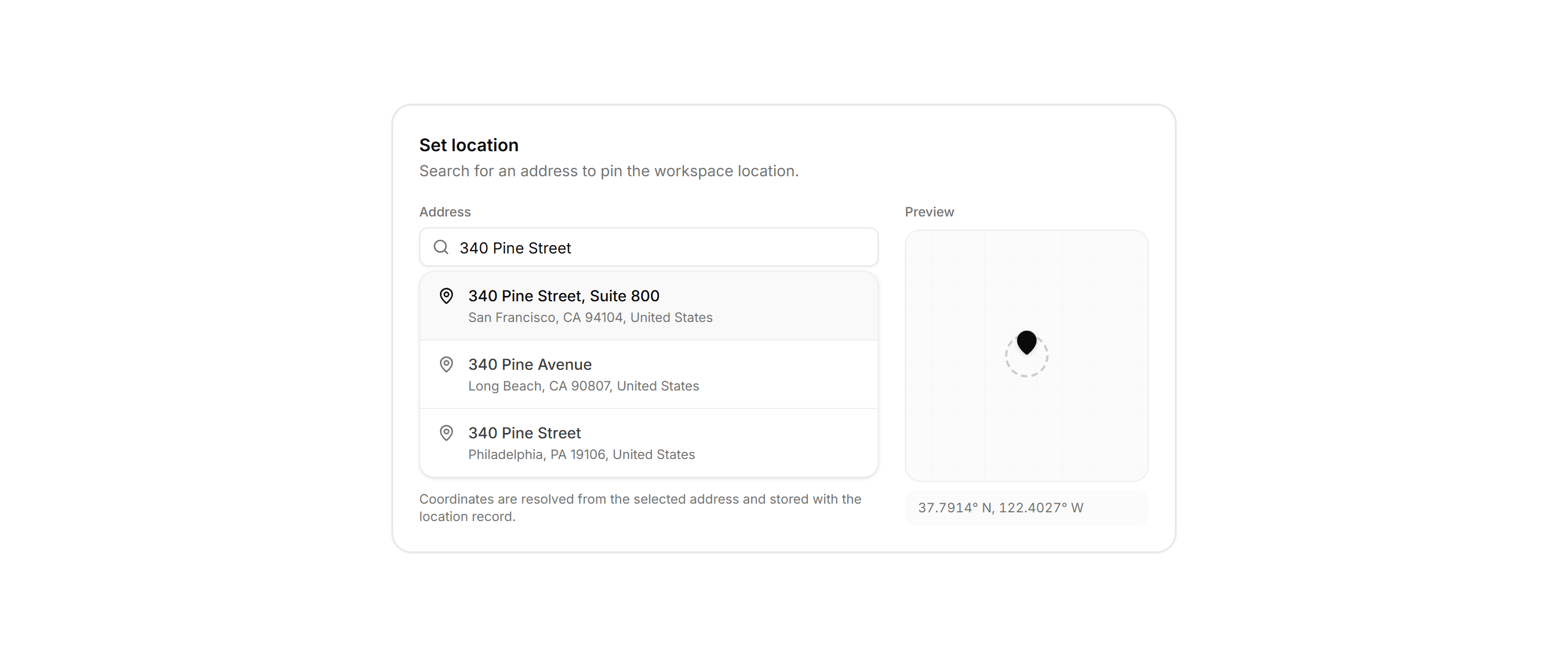 Application Maps and Location: Location Picker