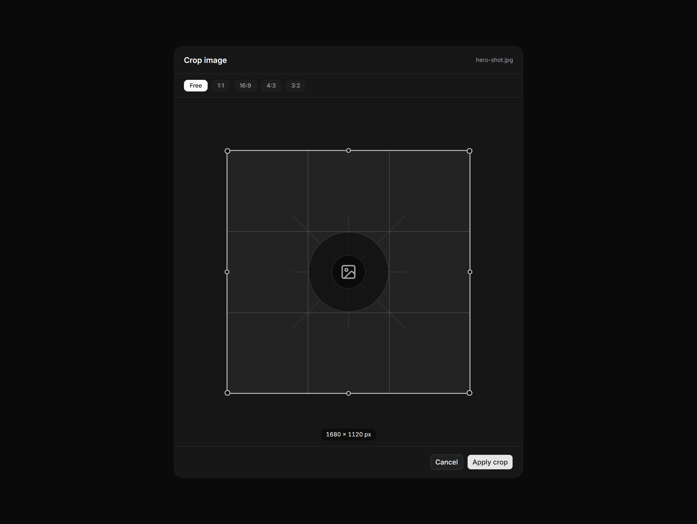 Application Media and Gallery: Image Crop Blueprint