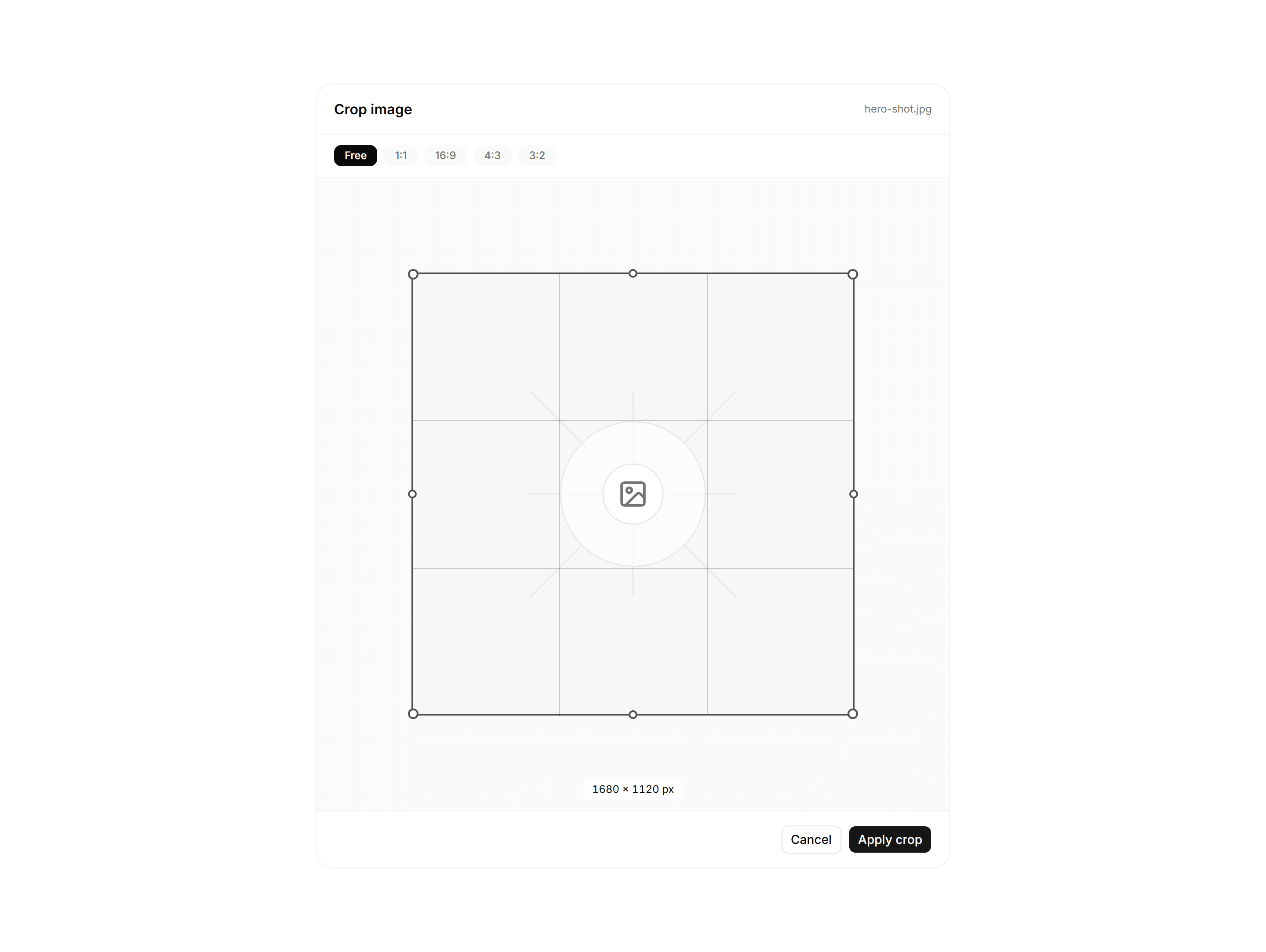 Application Media and Gallery: Image Crop Blueprint