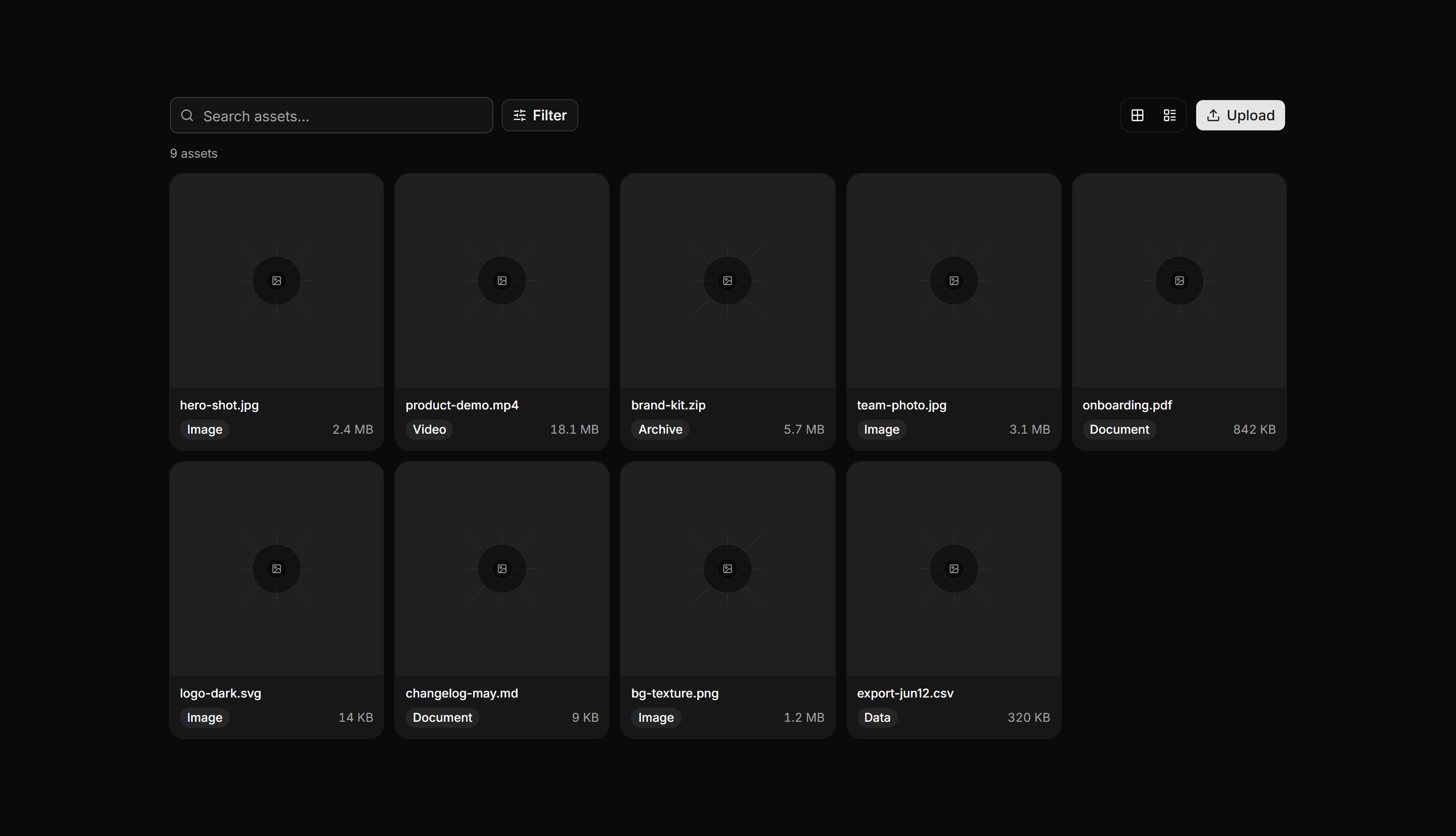 Application Media and Gallery: Media Library Grid